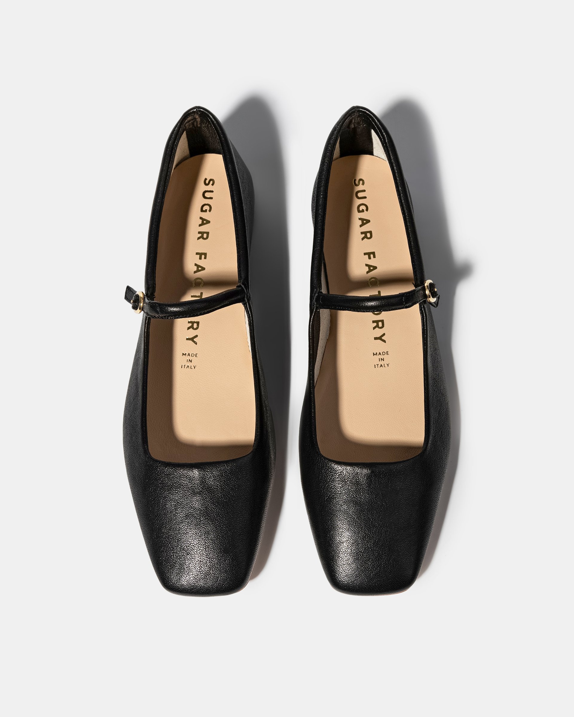 Черные кожаные балетки с ремешком - Image 3 of 4