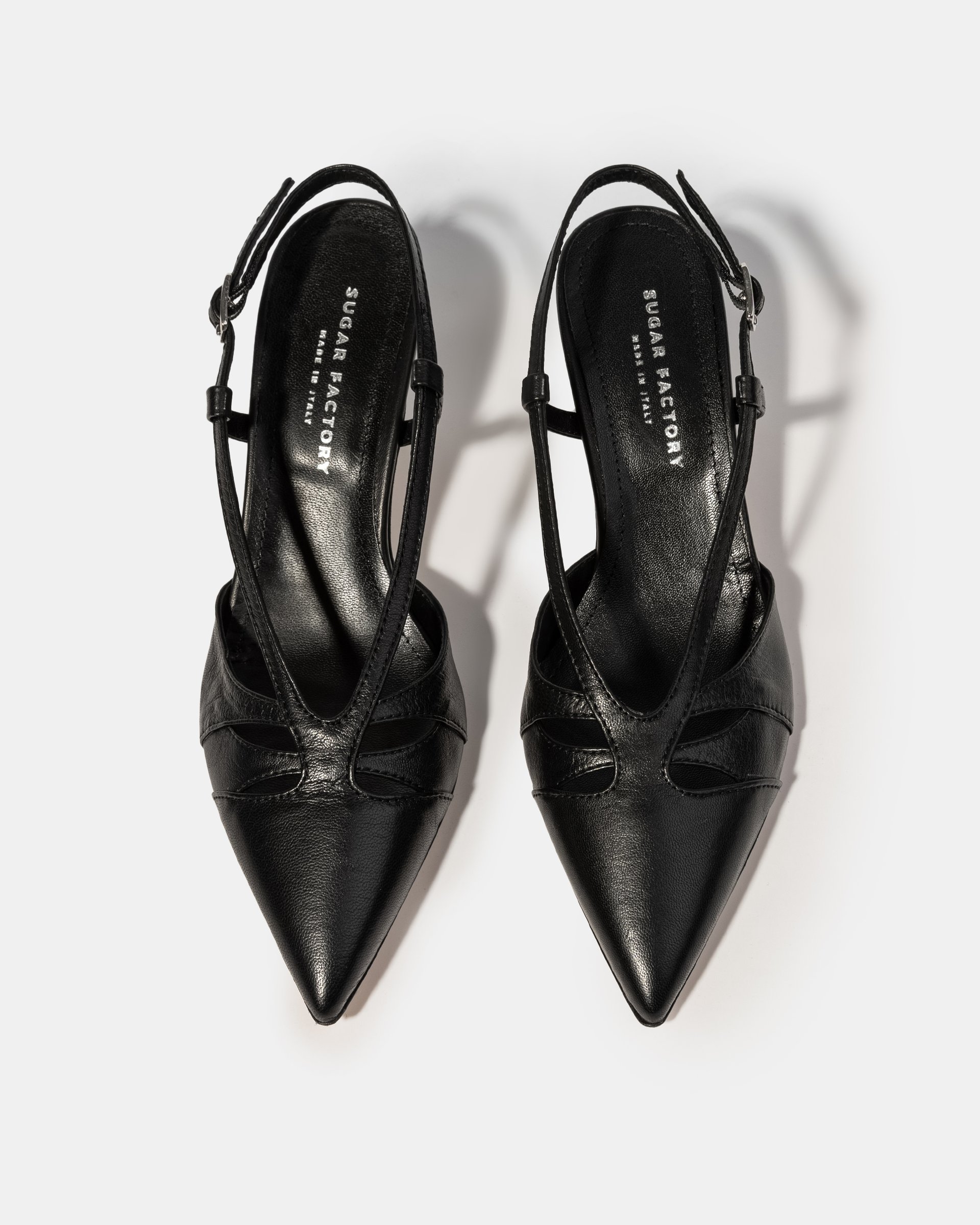 Чёрные кожаные туфли с ремешками - Image 3 of 4