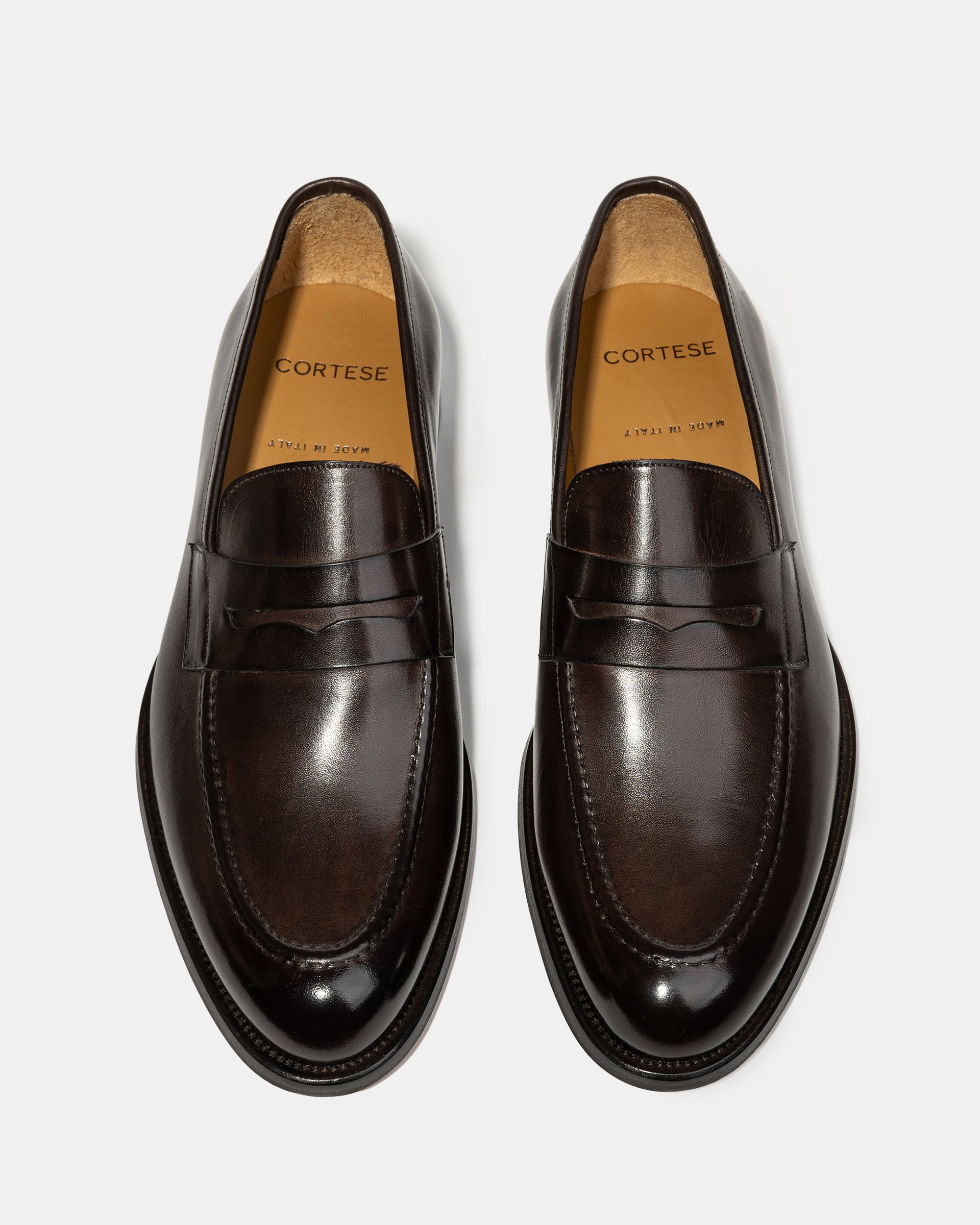 Темно-коричневые кожаные лоферы - Image 3 of 5