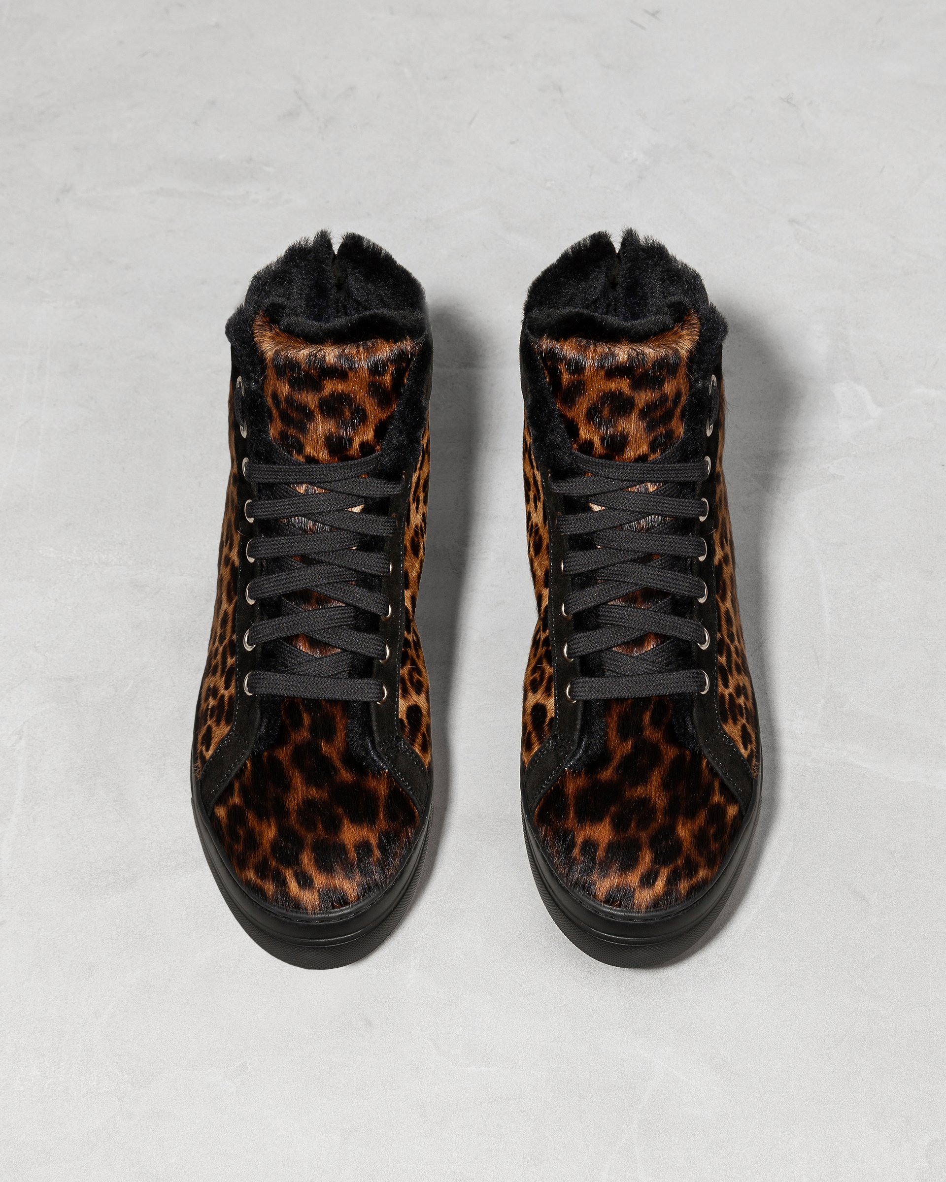 Кеды из натурального меха с леопардовым принтом - Image 4 of 7