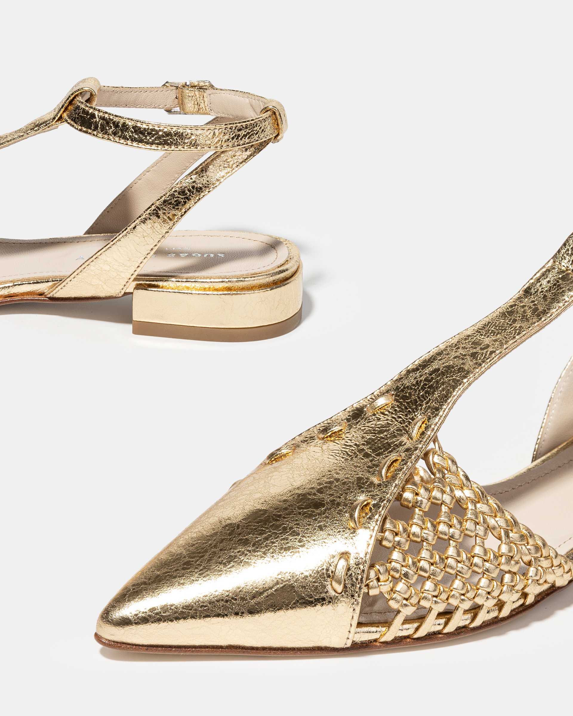 Золотистые туфли из натуральной кожи - Image 4 of 4