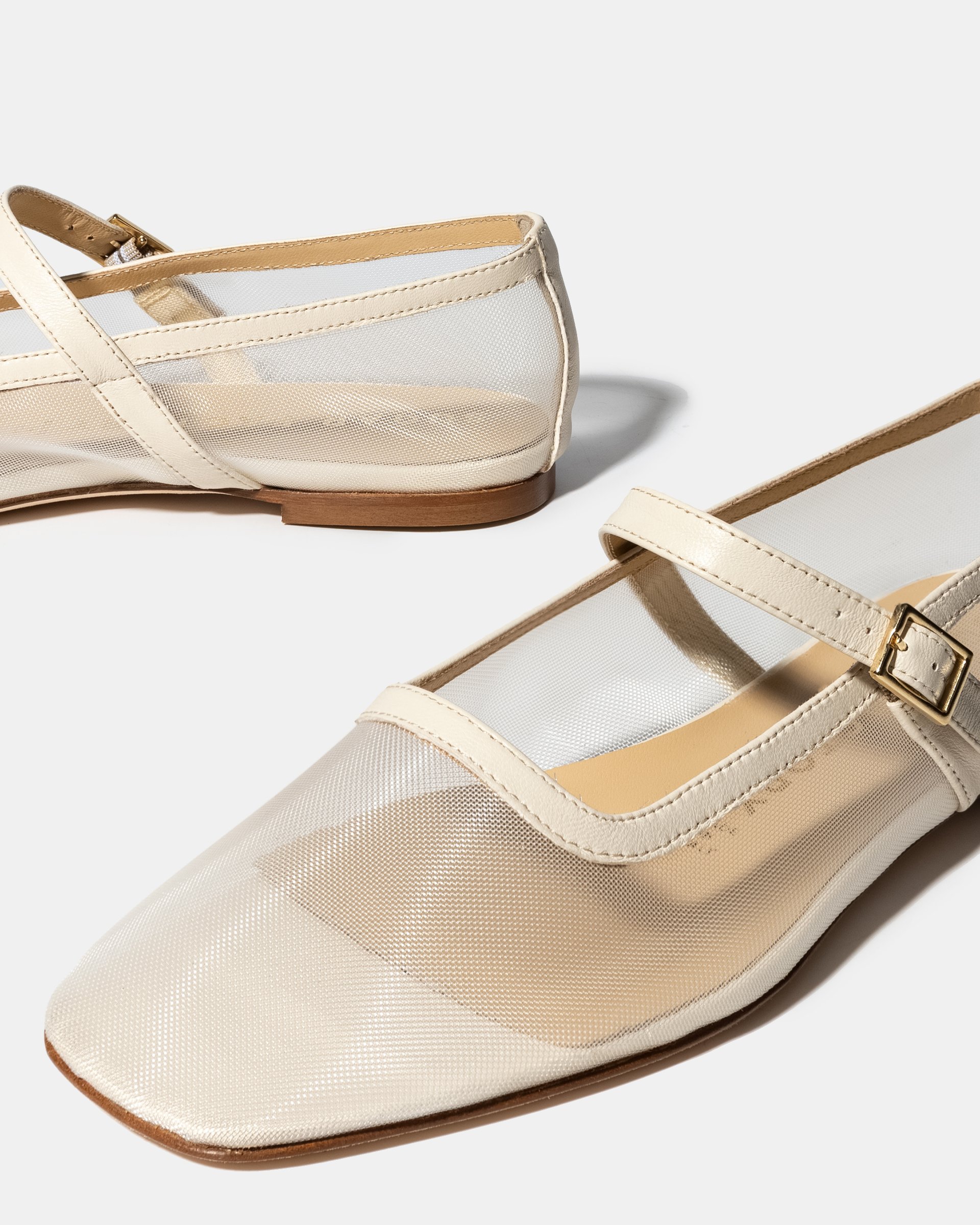Белые балетки из текстильной сетки - Image 4 of 4