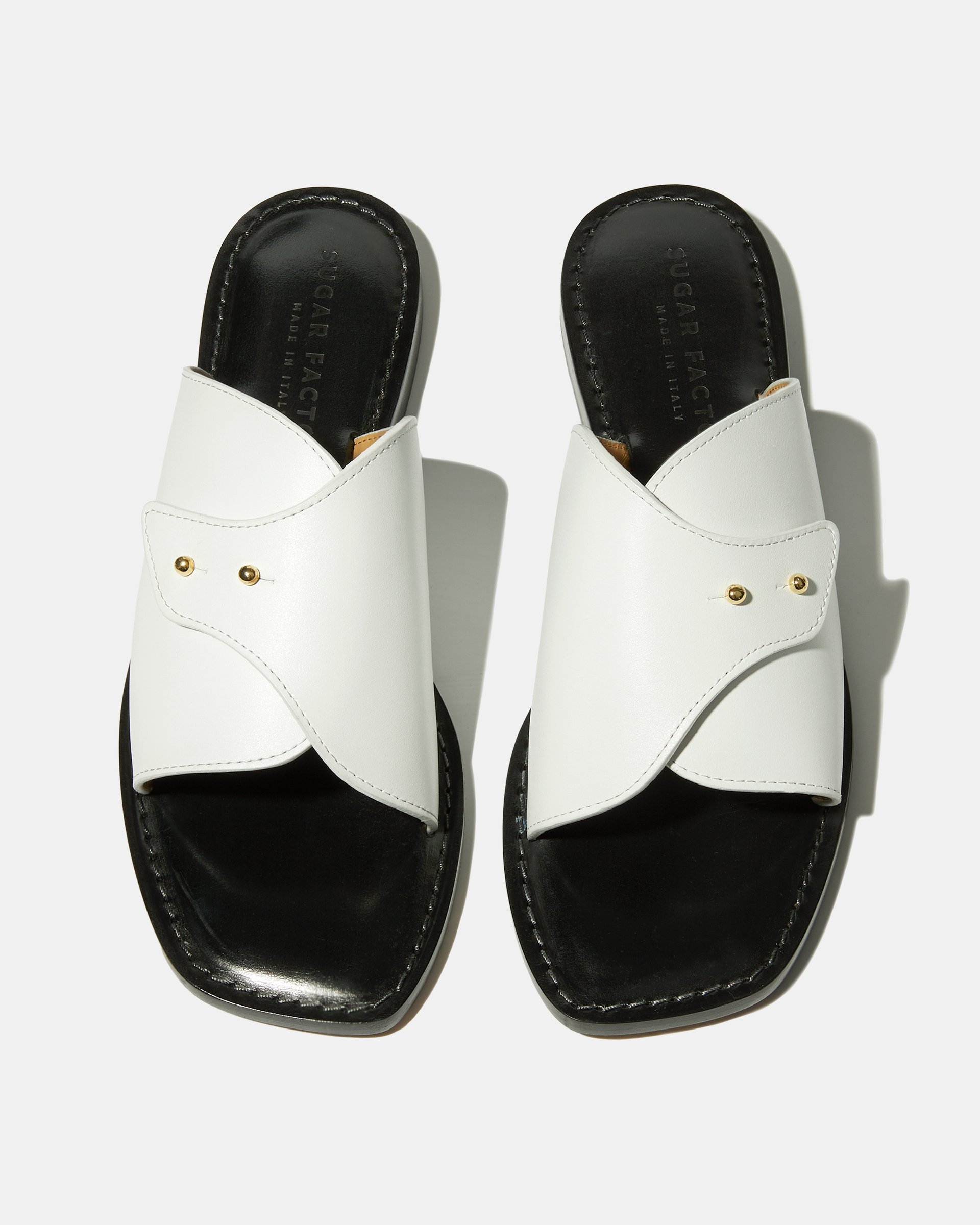 Белые кожаные шлепанцы - Image 3 of 4