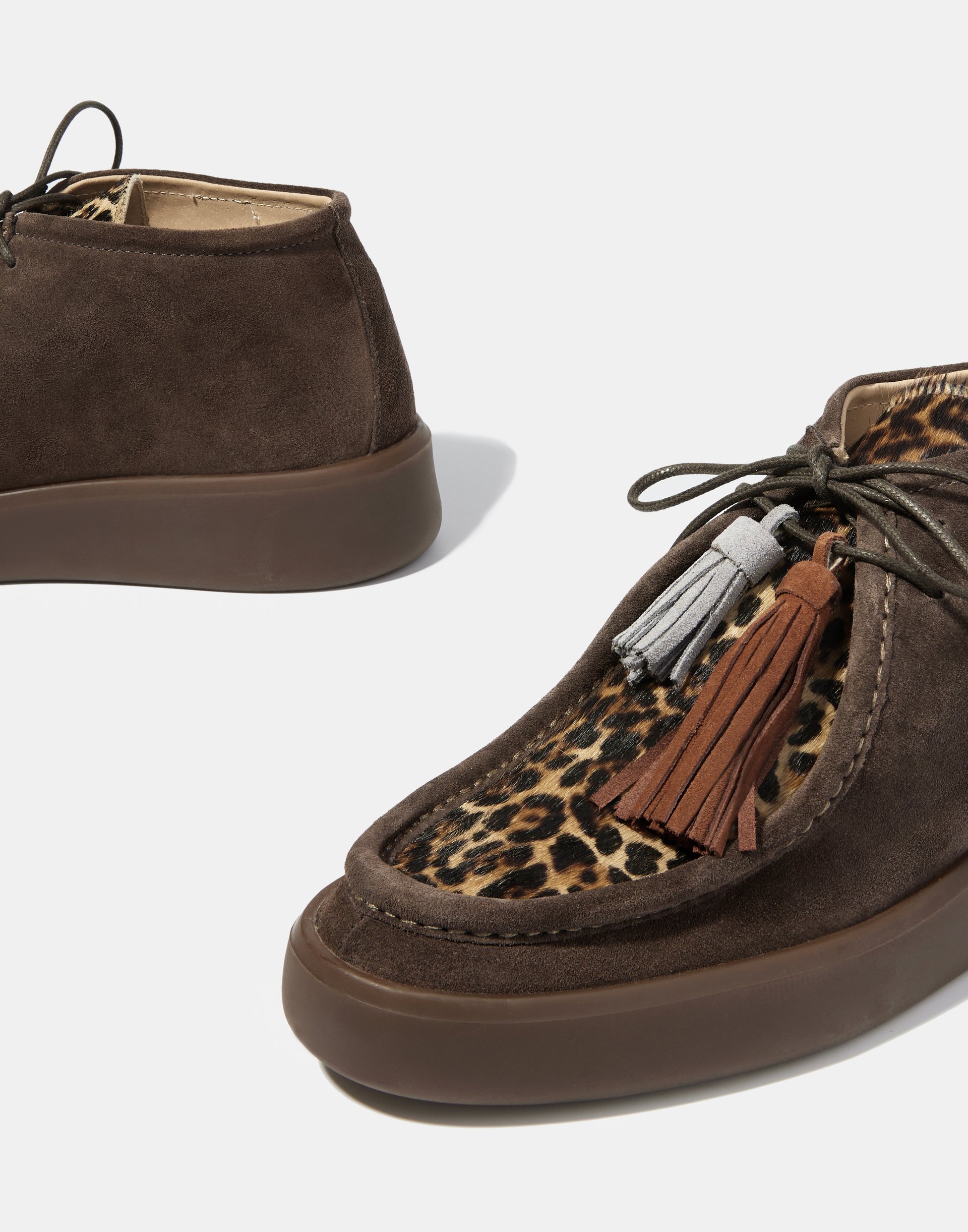 Полуботинки из натуральной кожи с леопардовым принтом - Image 4 of 5