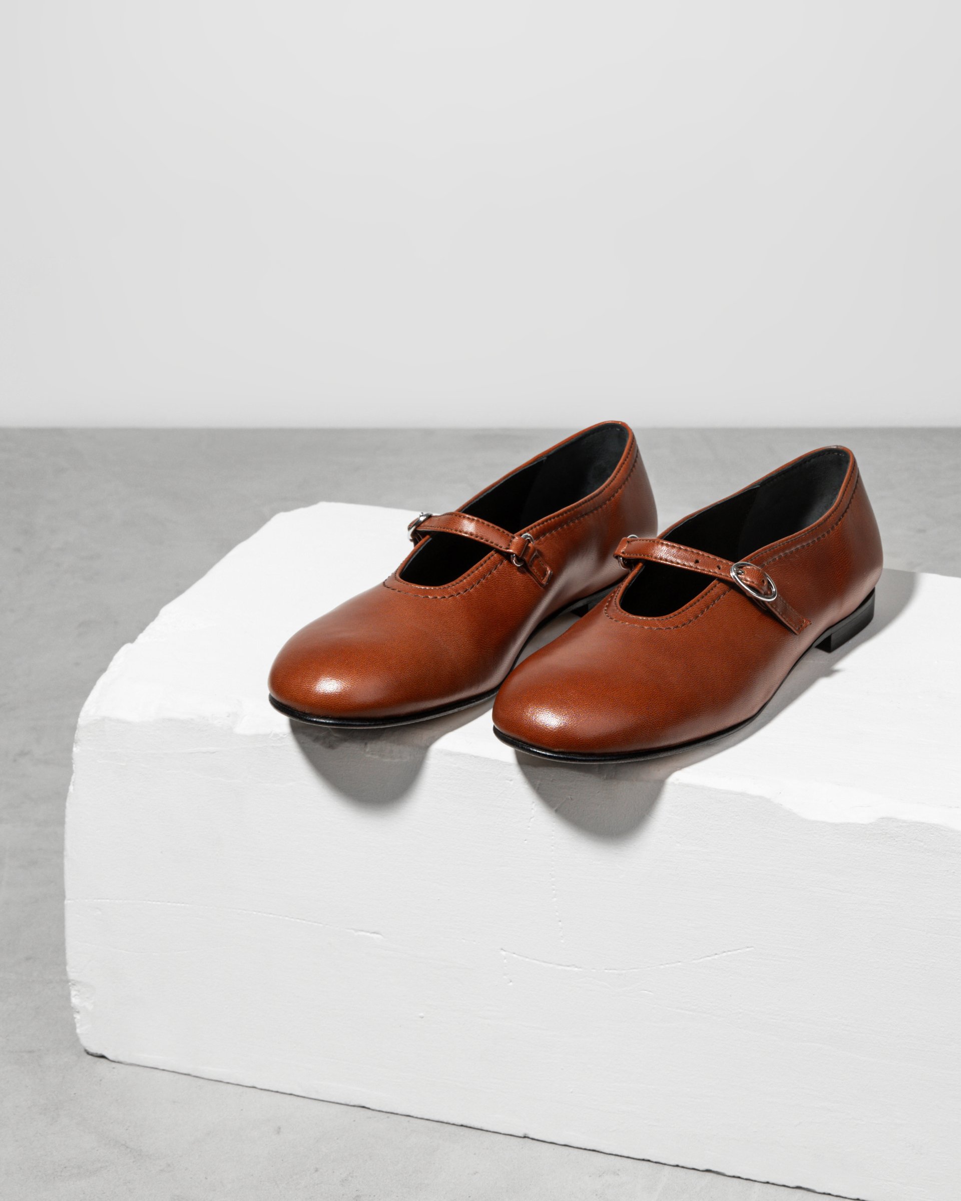 Коричневые кожаные балетки - Image 2 of 6