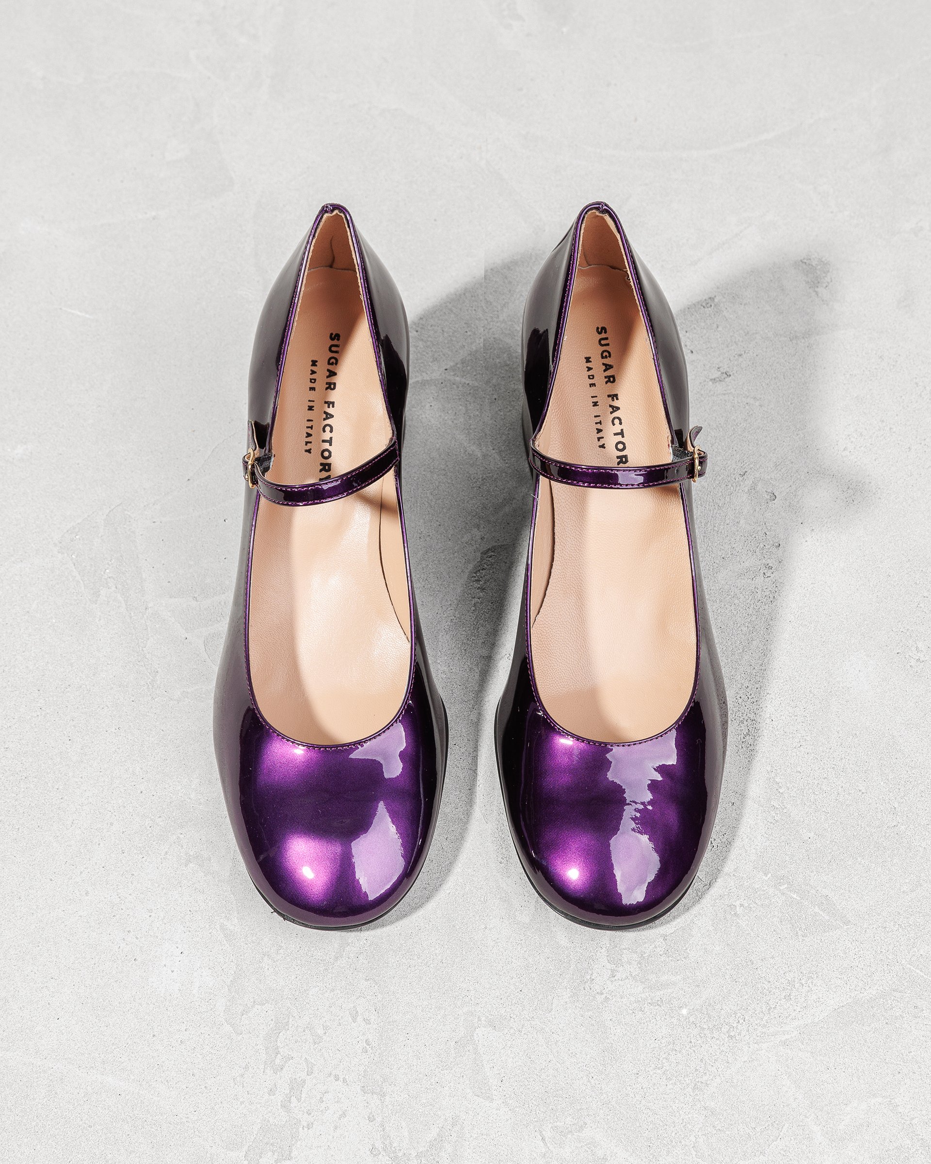 Фиолетовые лакированные туфли на каблуке - Image 3 of 7