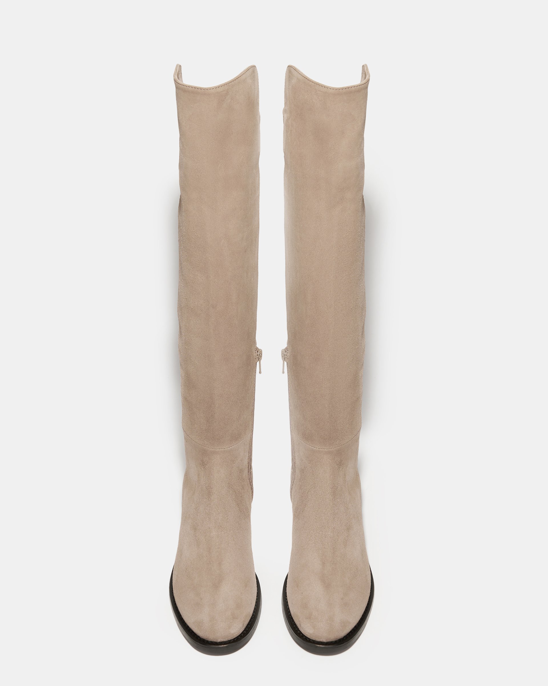 Светло-бежевые замшевые сапоги - Image 3 of 5