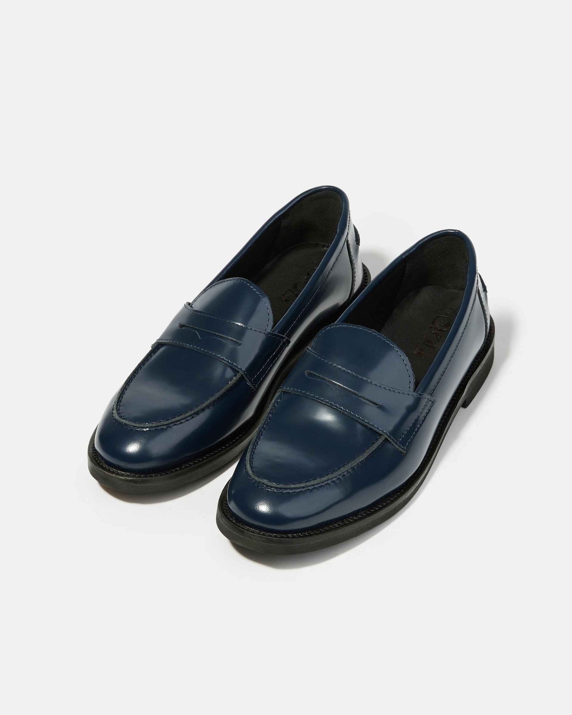 Синие кожаные лоферы - Image 2 of 6
