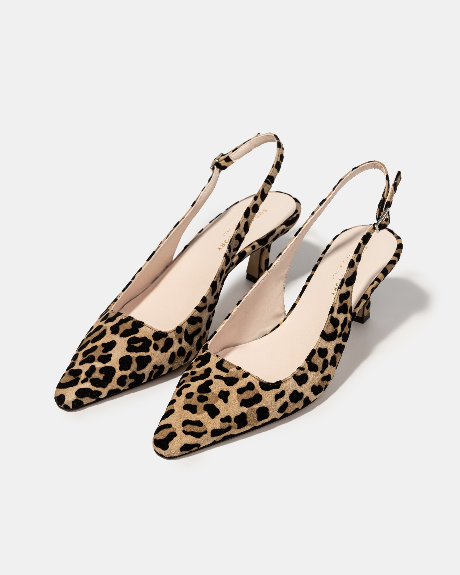 Леопардовые замшевые туфли на каблуке - Image 2 of 5