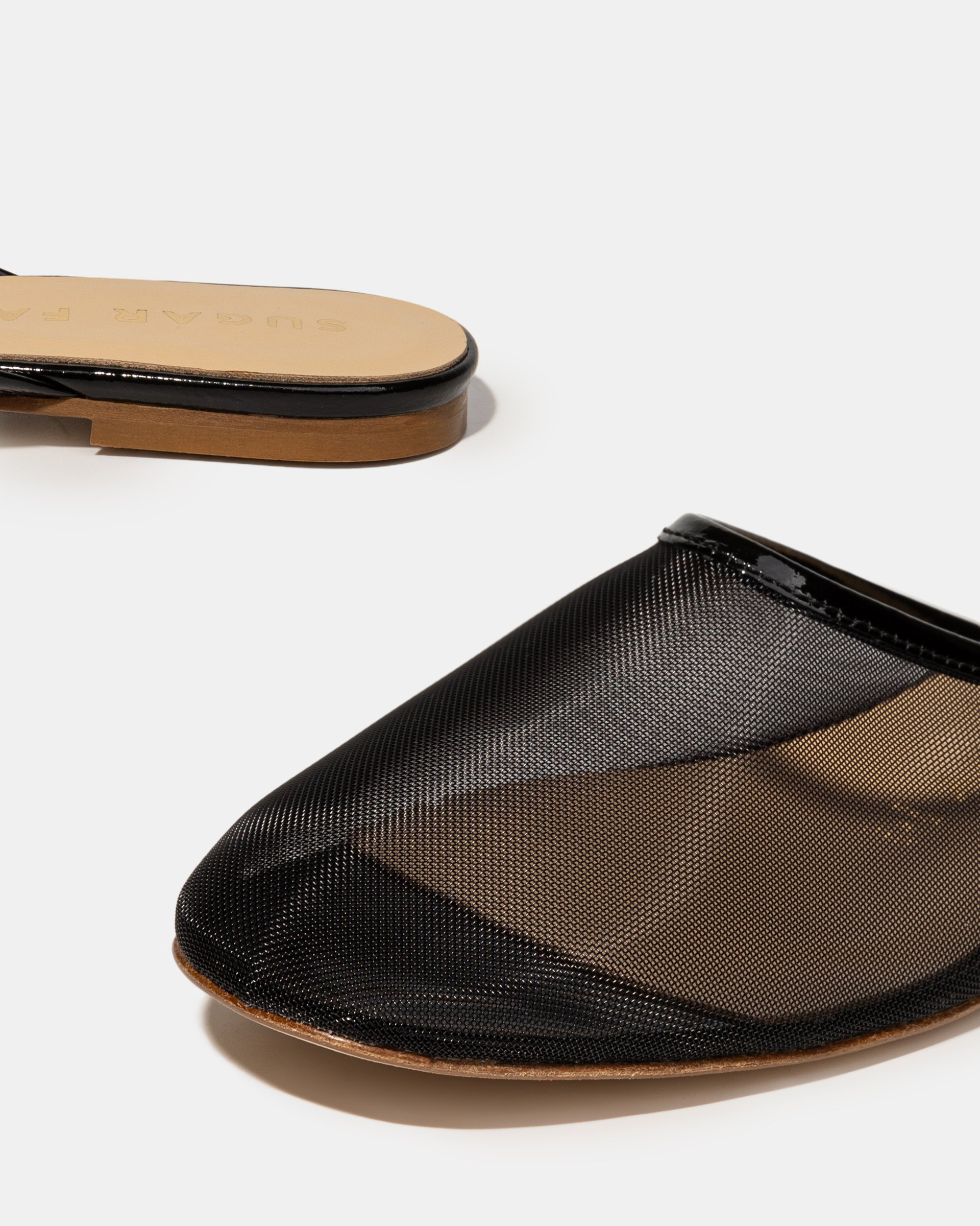 Черные слиперы из текстильной сетки - Image 4 of 5