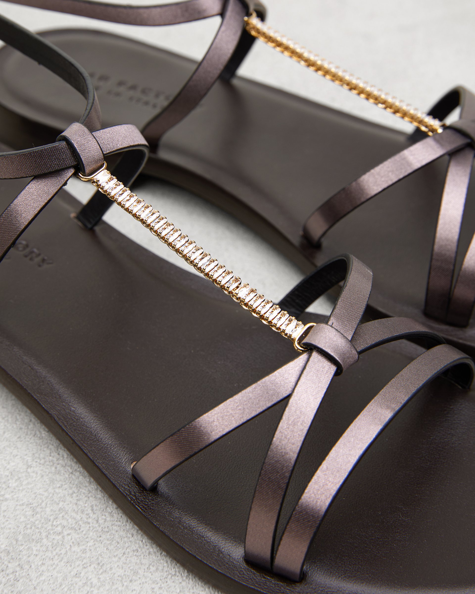 Серые кожаные босоножки - Image 4 of 7