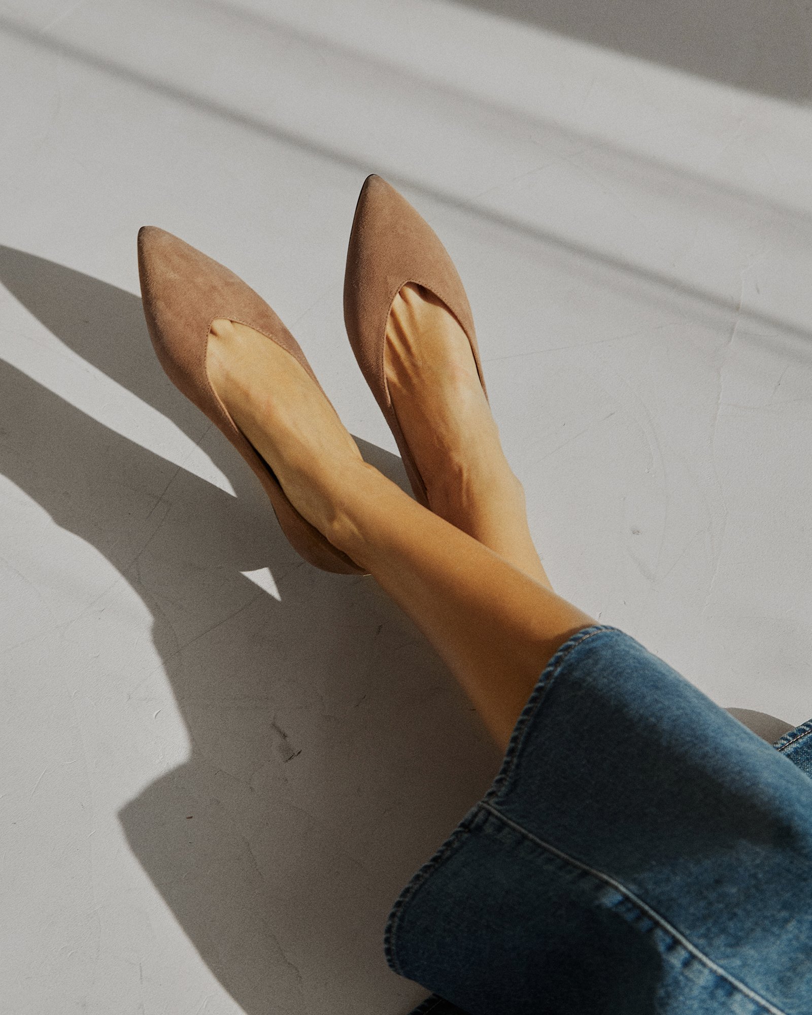 Бежевые замшевые туфли - Image 5 of 5