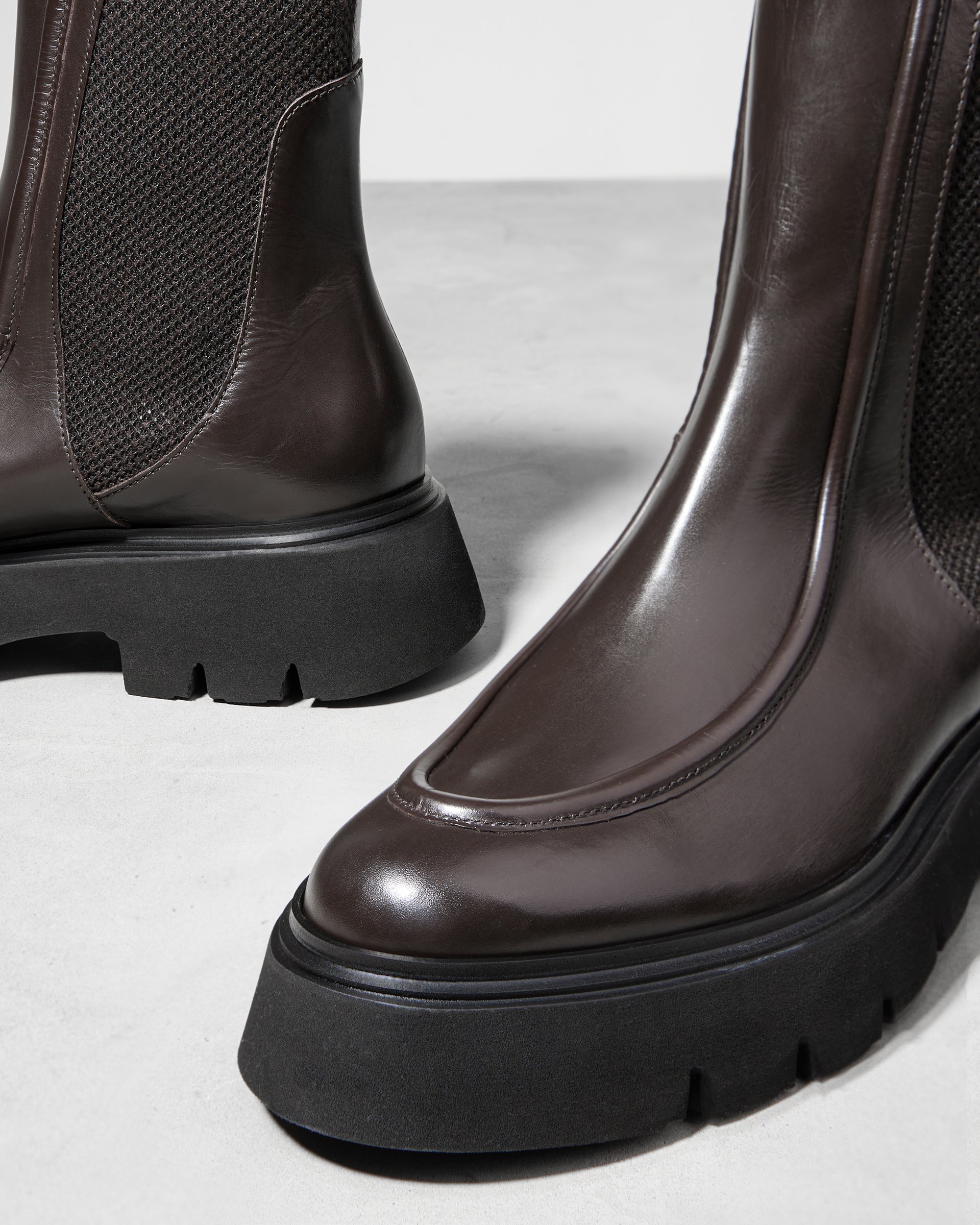 Темно-коричневые кожаные ботинки - Image 4 of 6