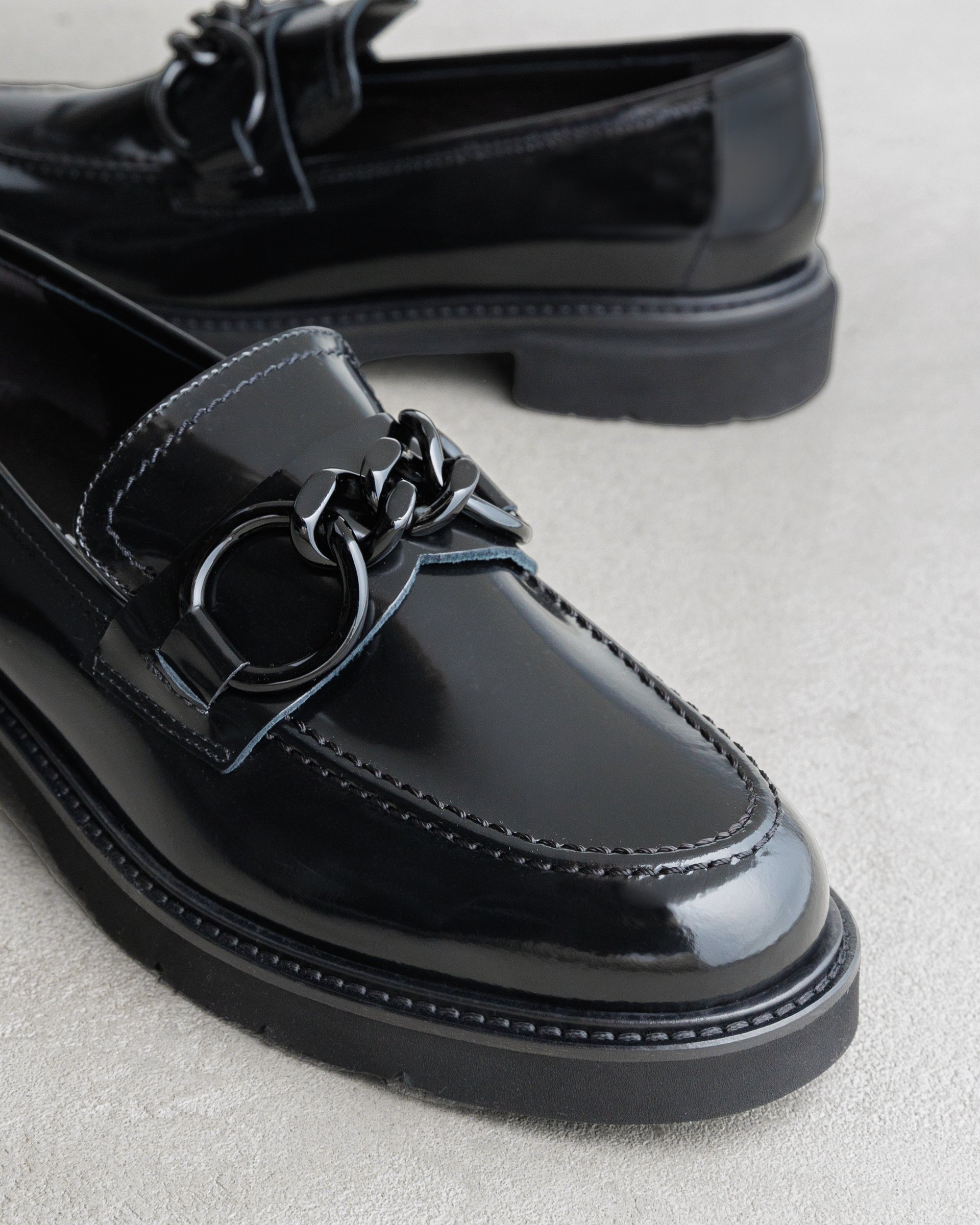 Черные кожаные туфли-лоферы - Image 4 of 7