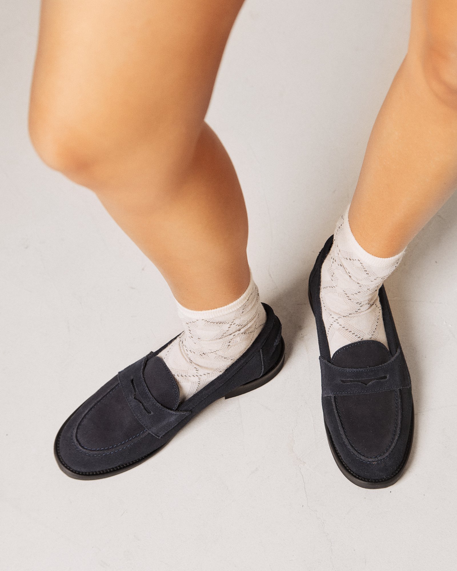 Темно-синие замшевые лоферы - Image 5 of 6