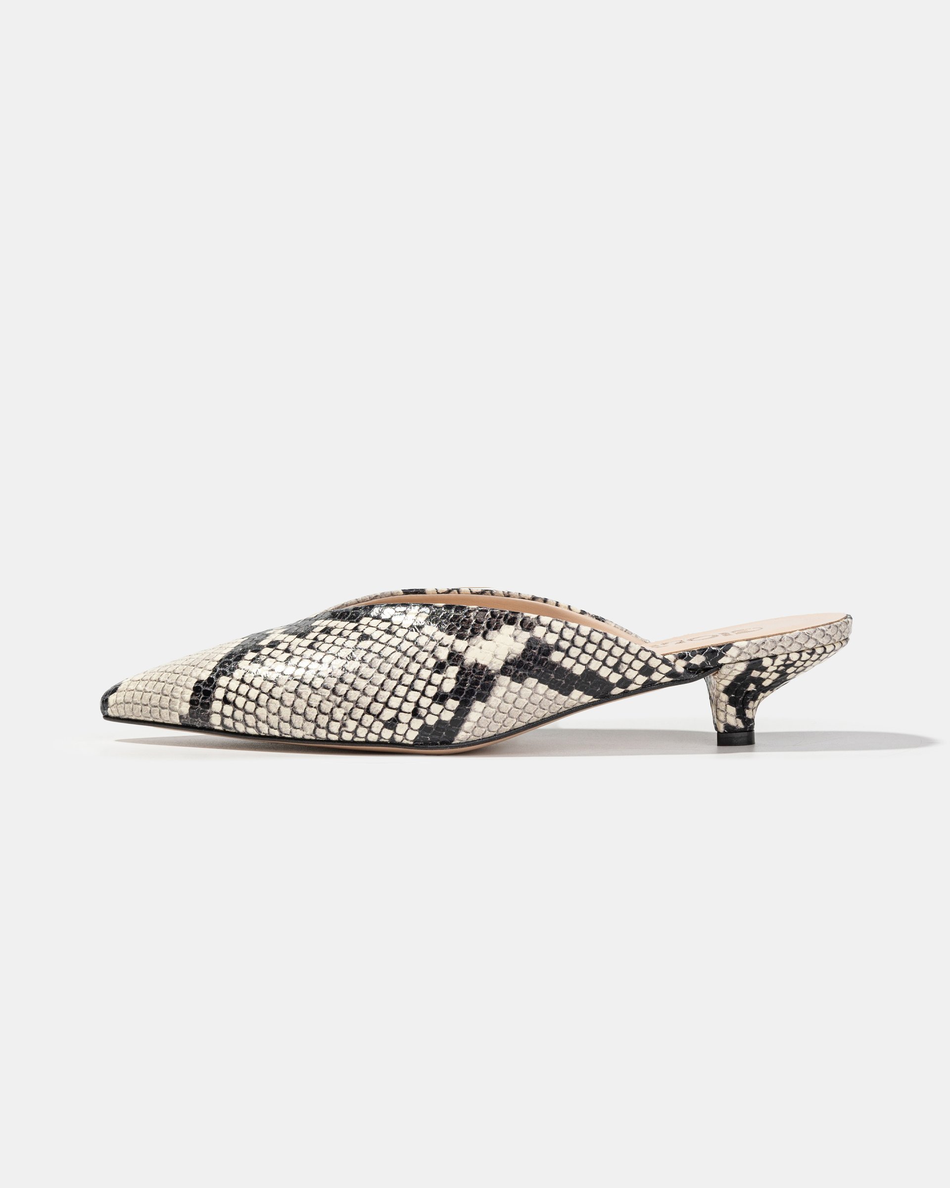 Кожаные мюли с принтом питона - Main image