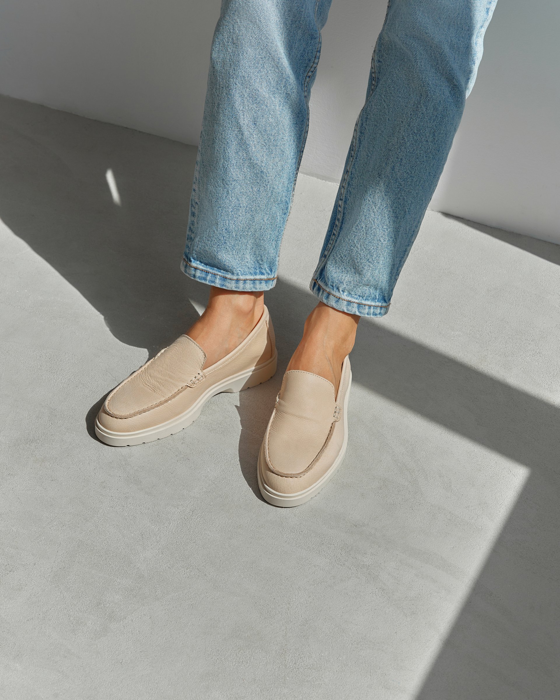 Кремовые кожаные лоферы - Image 6 of 7