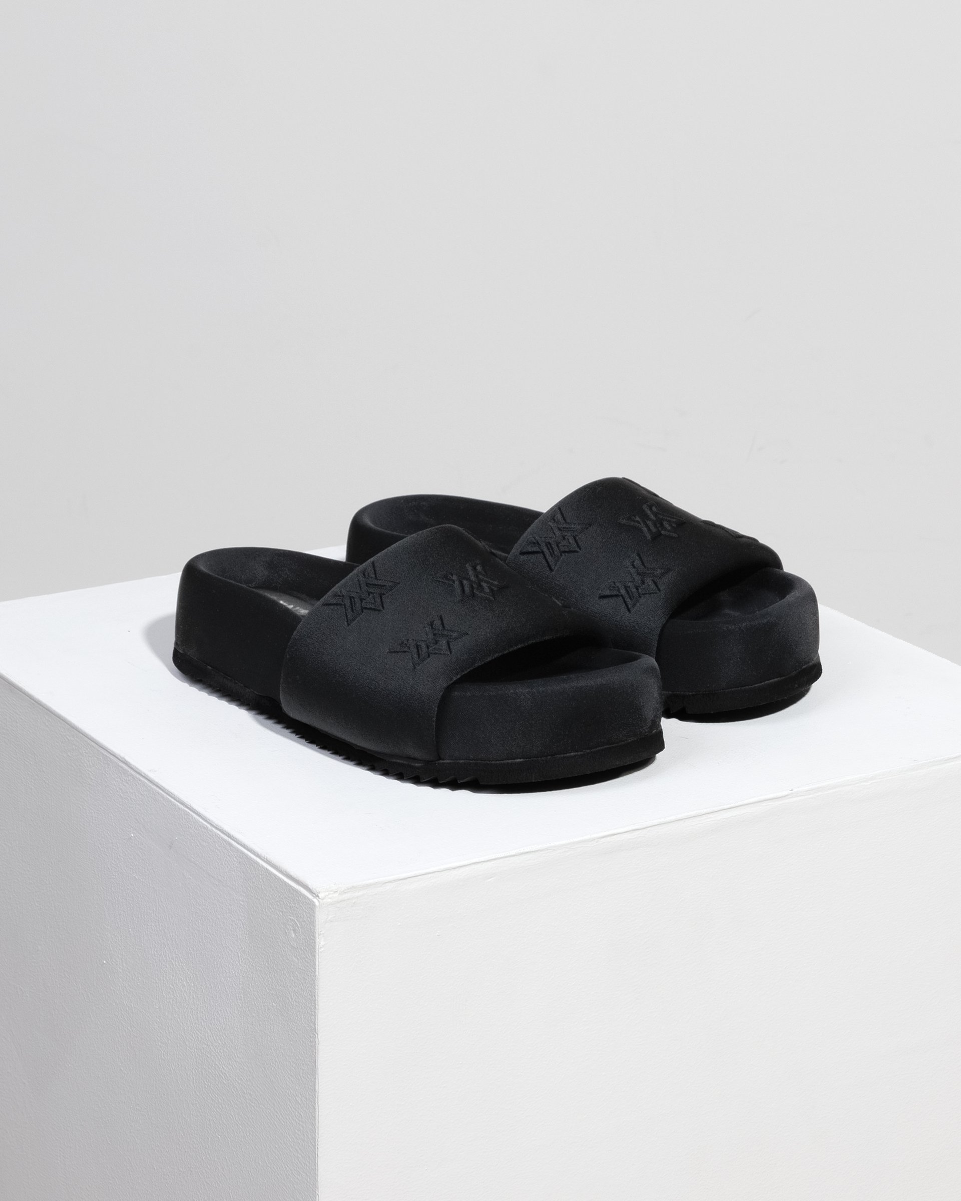 Черные текстильные шлепанцы - Image 4 of 6