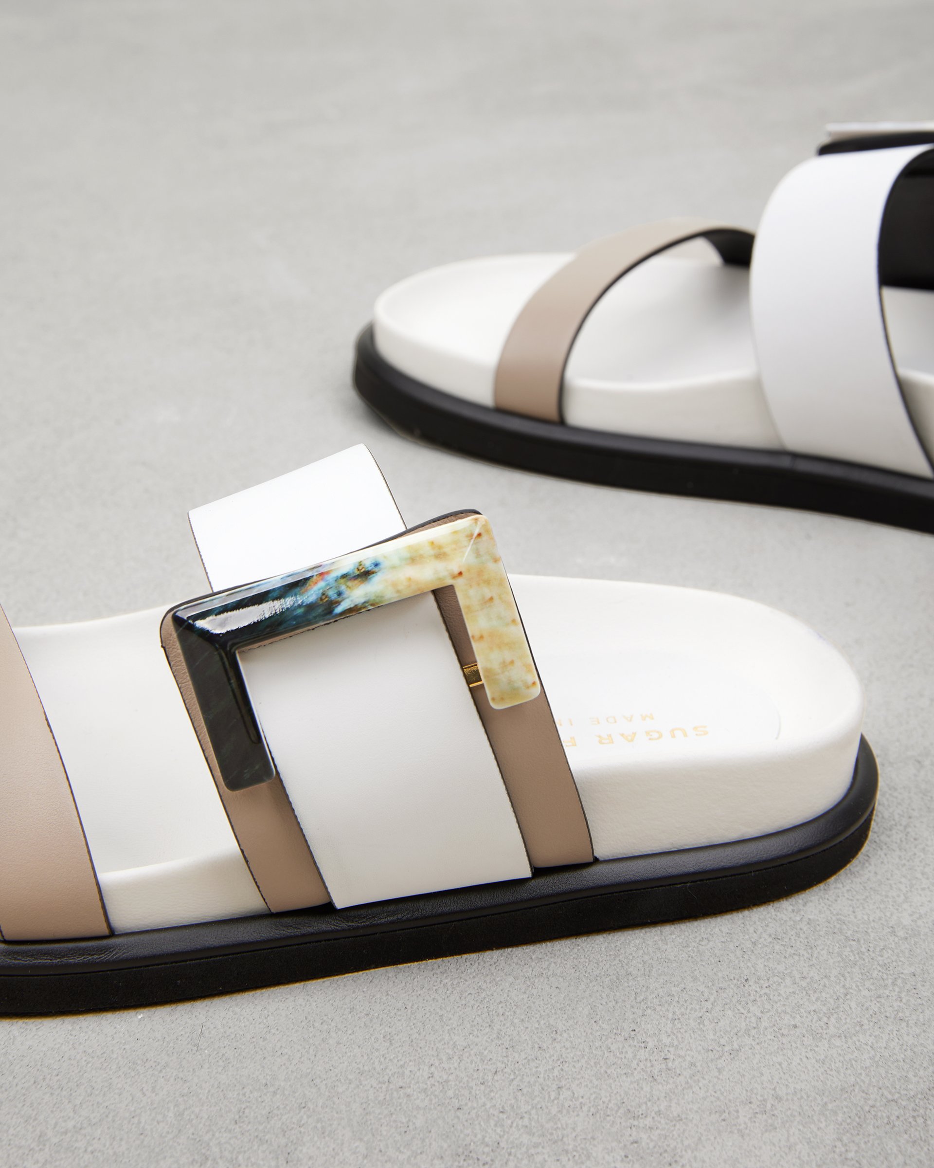 Белые кожаные шлепанцы - Image 4 of 7