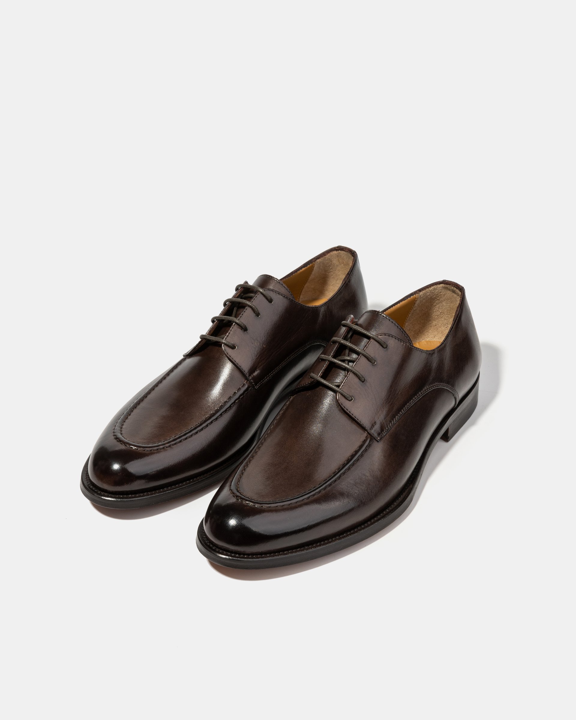 Коричневые кожаные классические туфли - Image 2 of 5