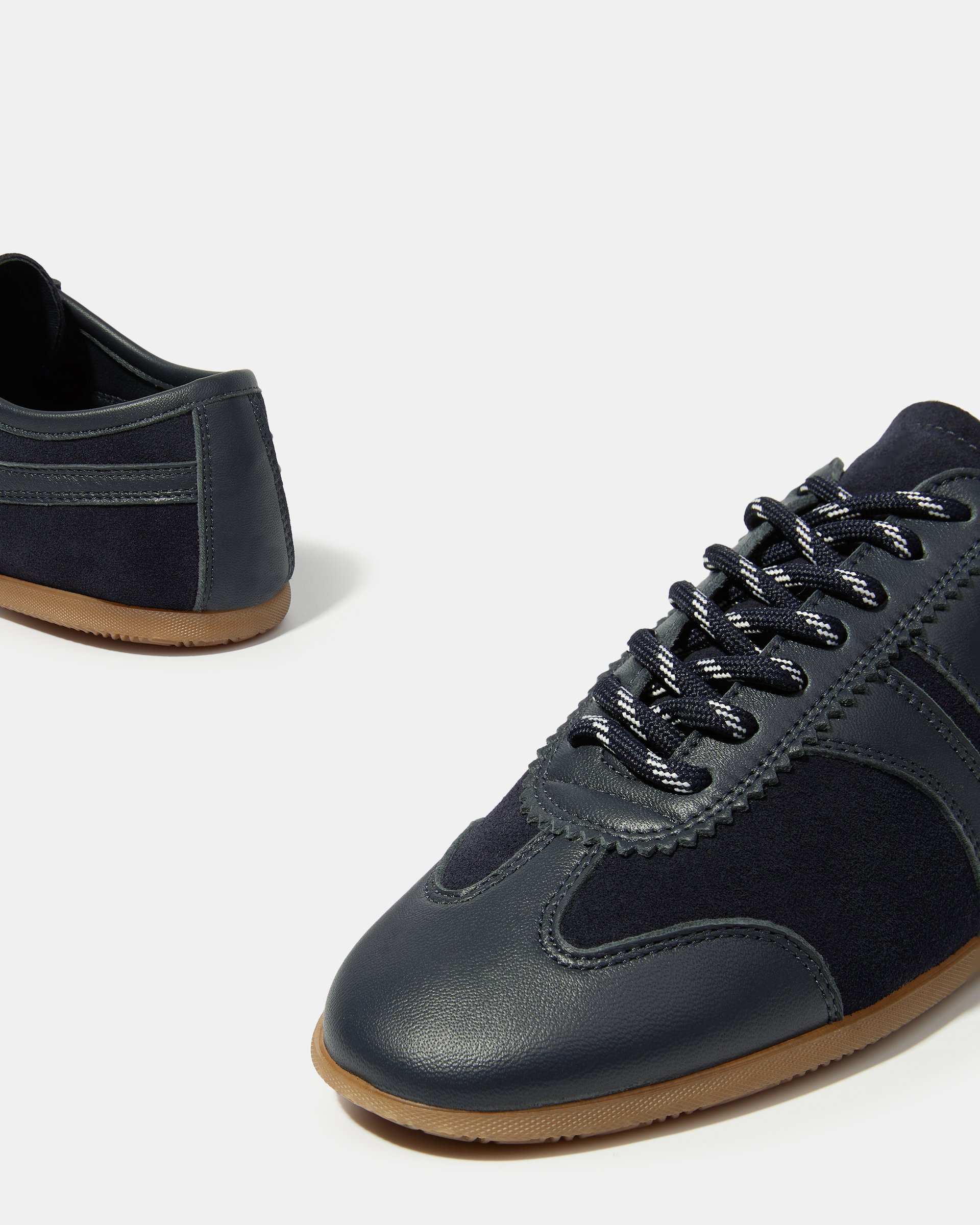 Темно-синие кожаные кеды - Image 4 of 5