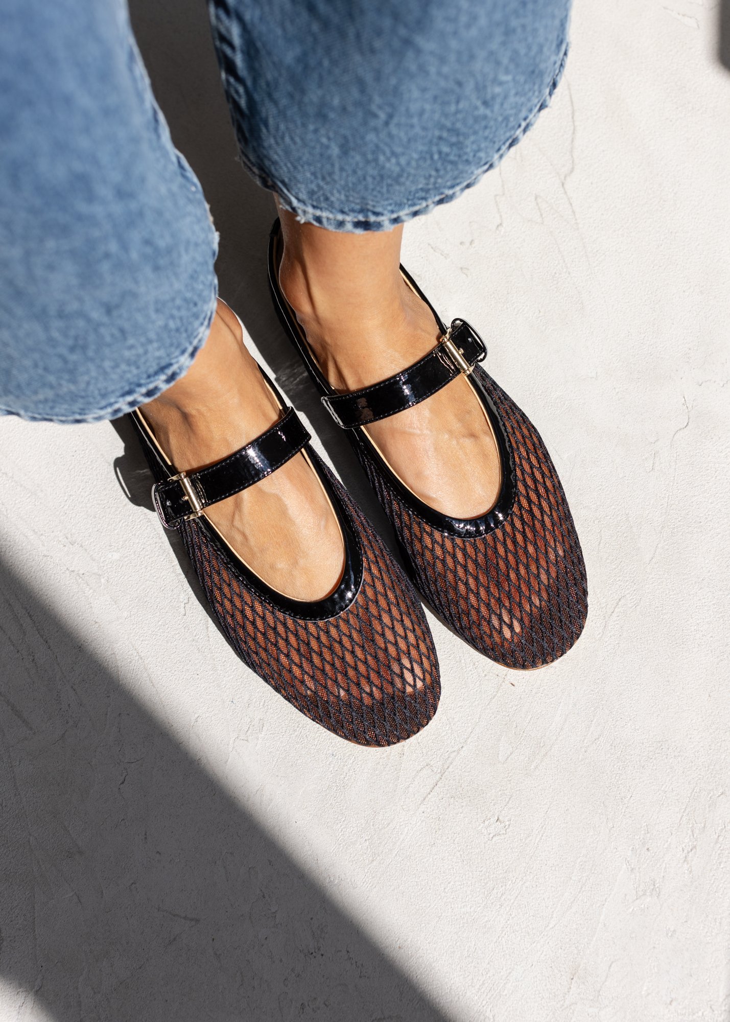 Черные балетки из текстильной сетки - Image 5 of 5