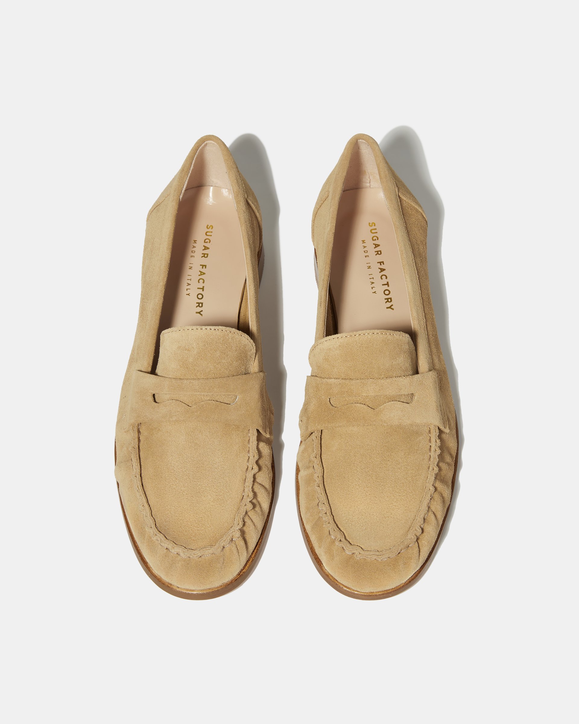 Бежевые замшевые классические лоферы  - Image 5 of 5