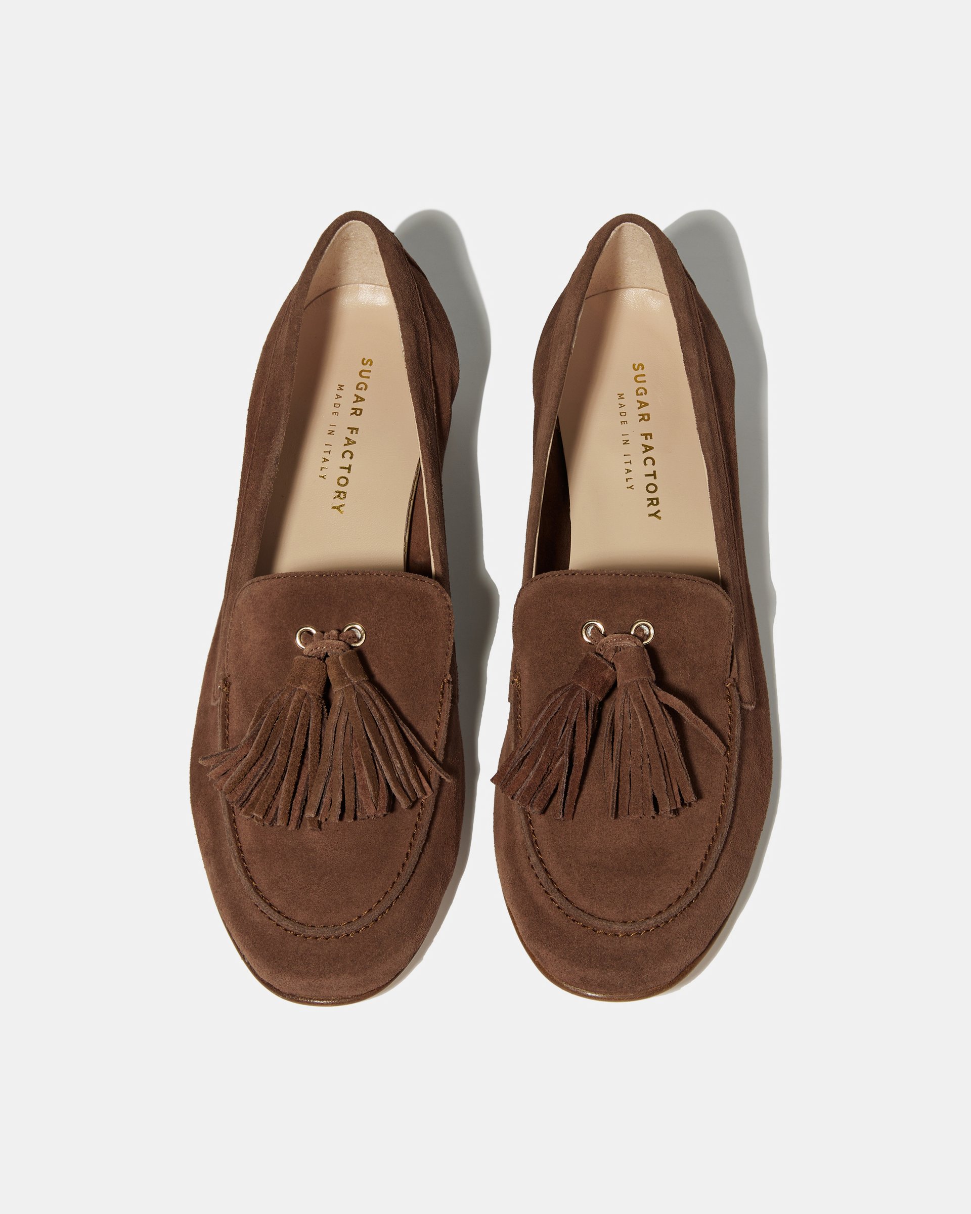 Коричневые замшевые лоферы с декоративными кистями - Image 4 of 5