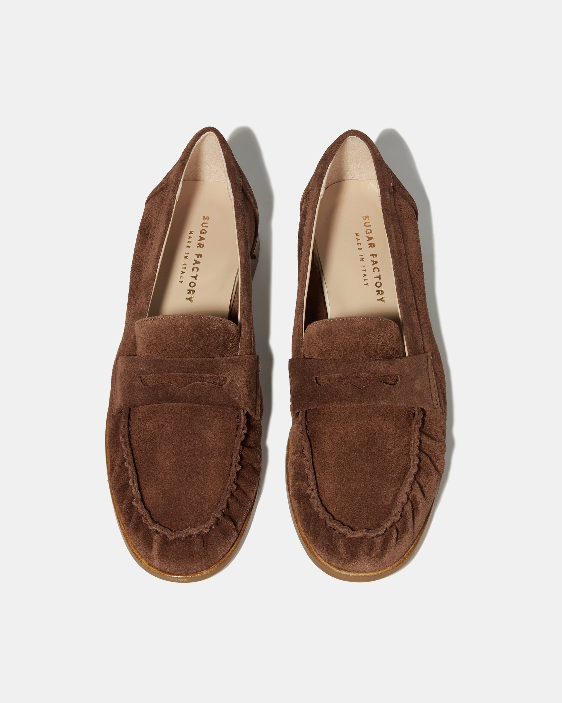Коричневые замшевые лоферы  - Image 4 of 5