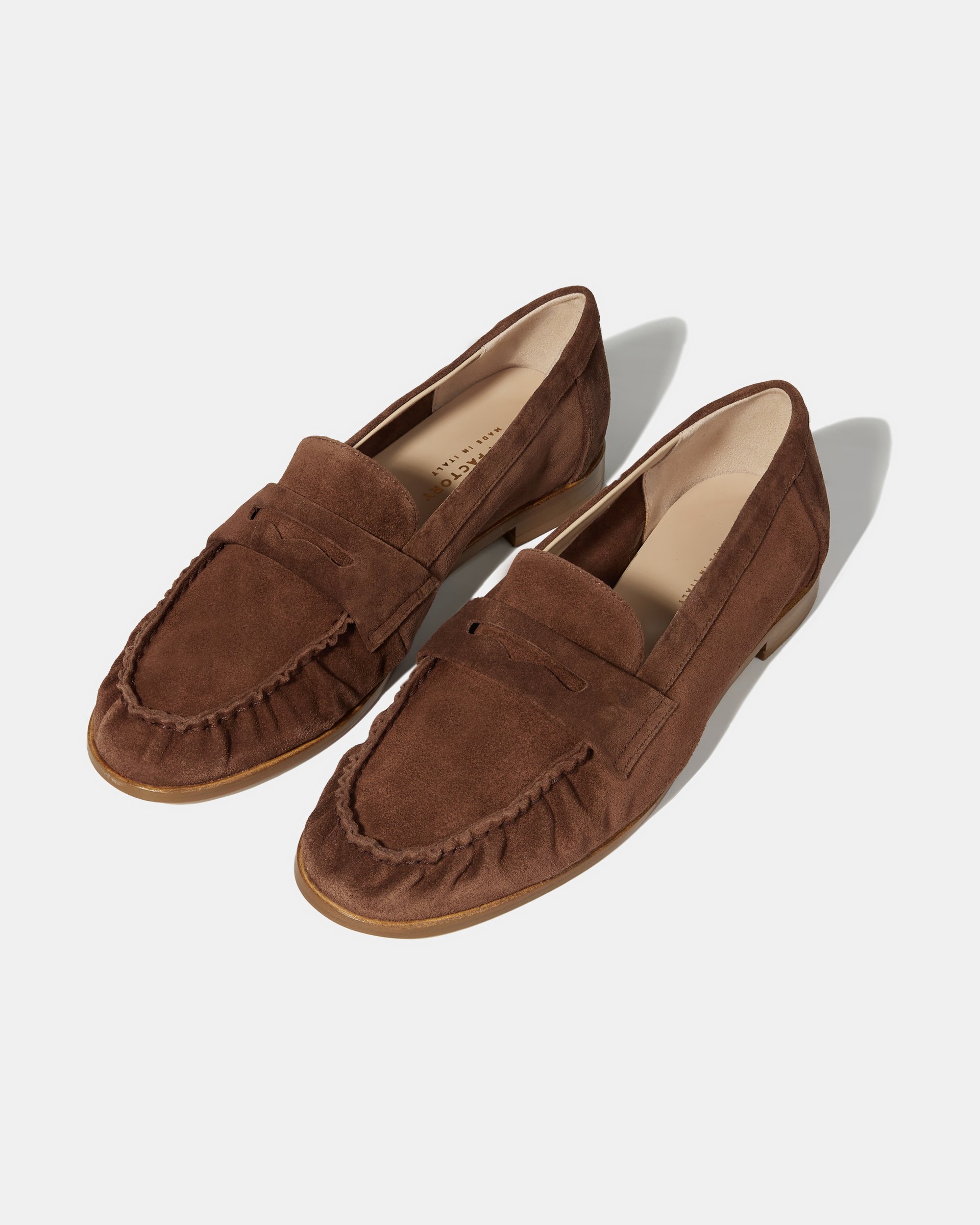 Коричневые замшевые лоферы  - Image 3 of 5