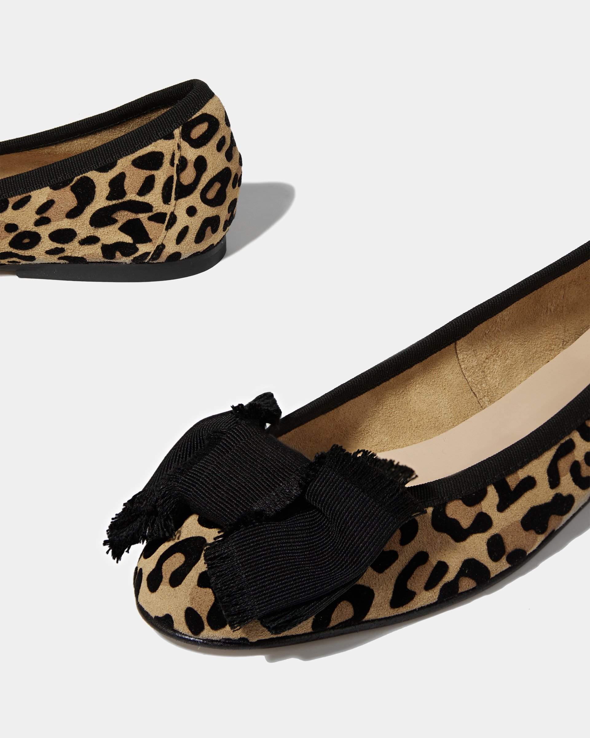 Замшевые балетки с леопардовым принтом и декоративным бантом - Image 5 of 5