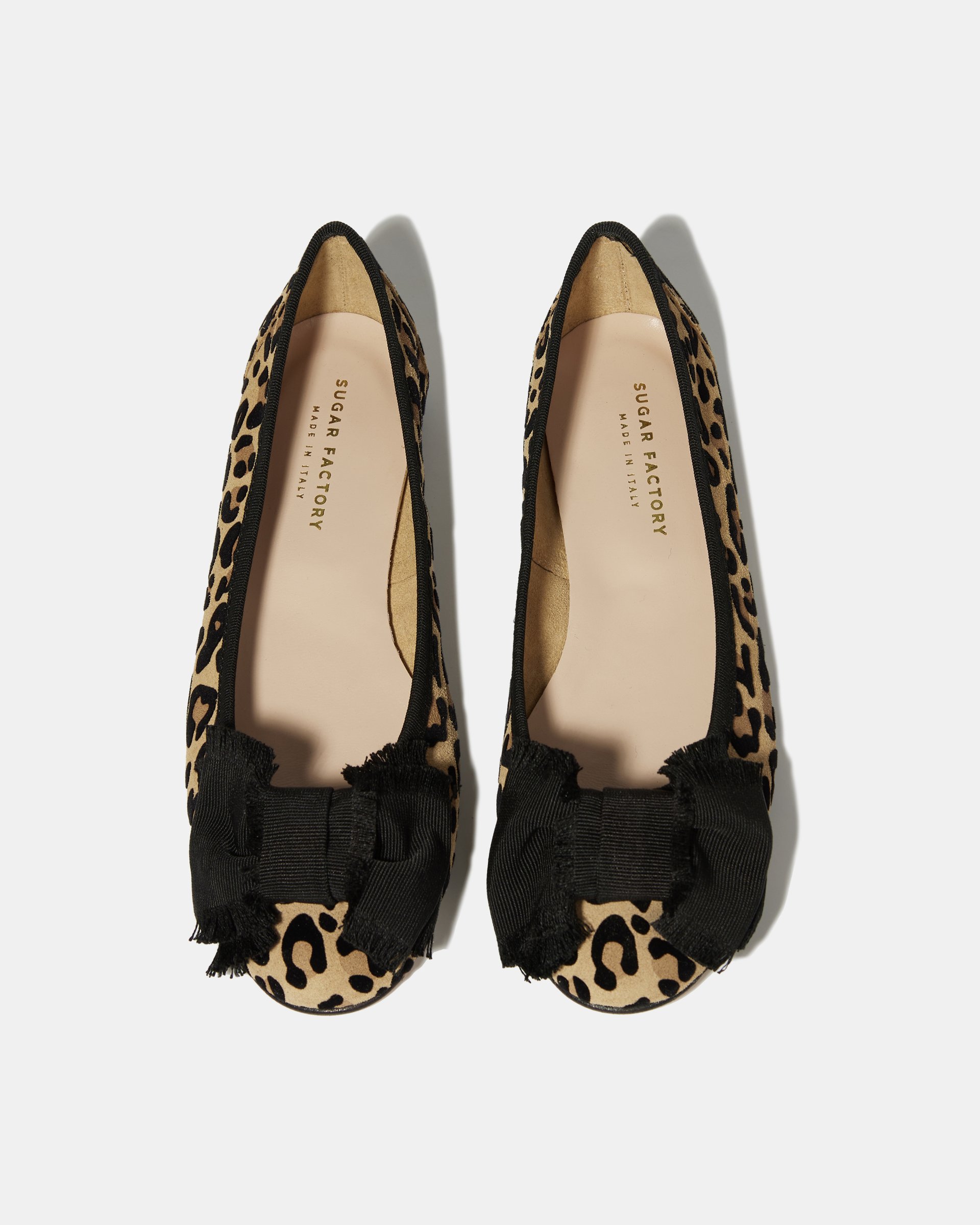 Замшевые балетки с леопардовым принтом и декоративным бантом - Image 3 of 5