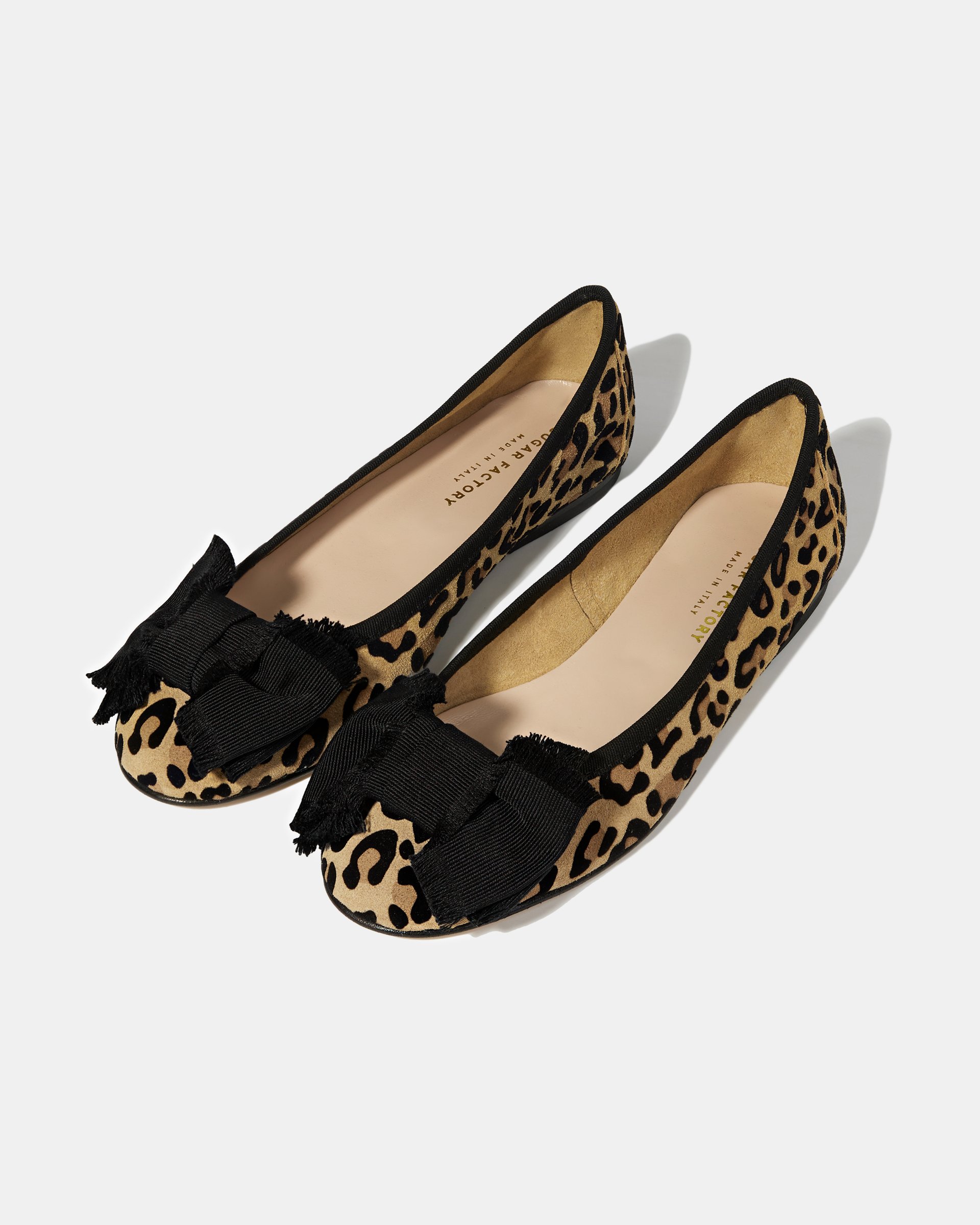 Замшевые балетки с леопардовым принтом и декоративным бантом - Image 4 of 5