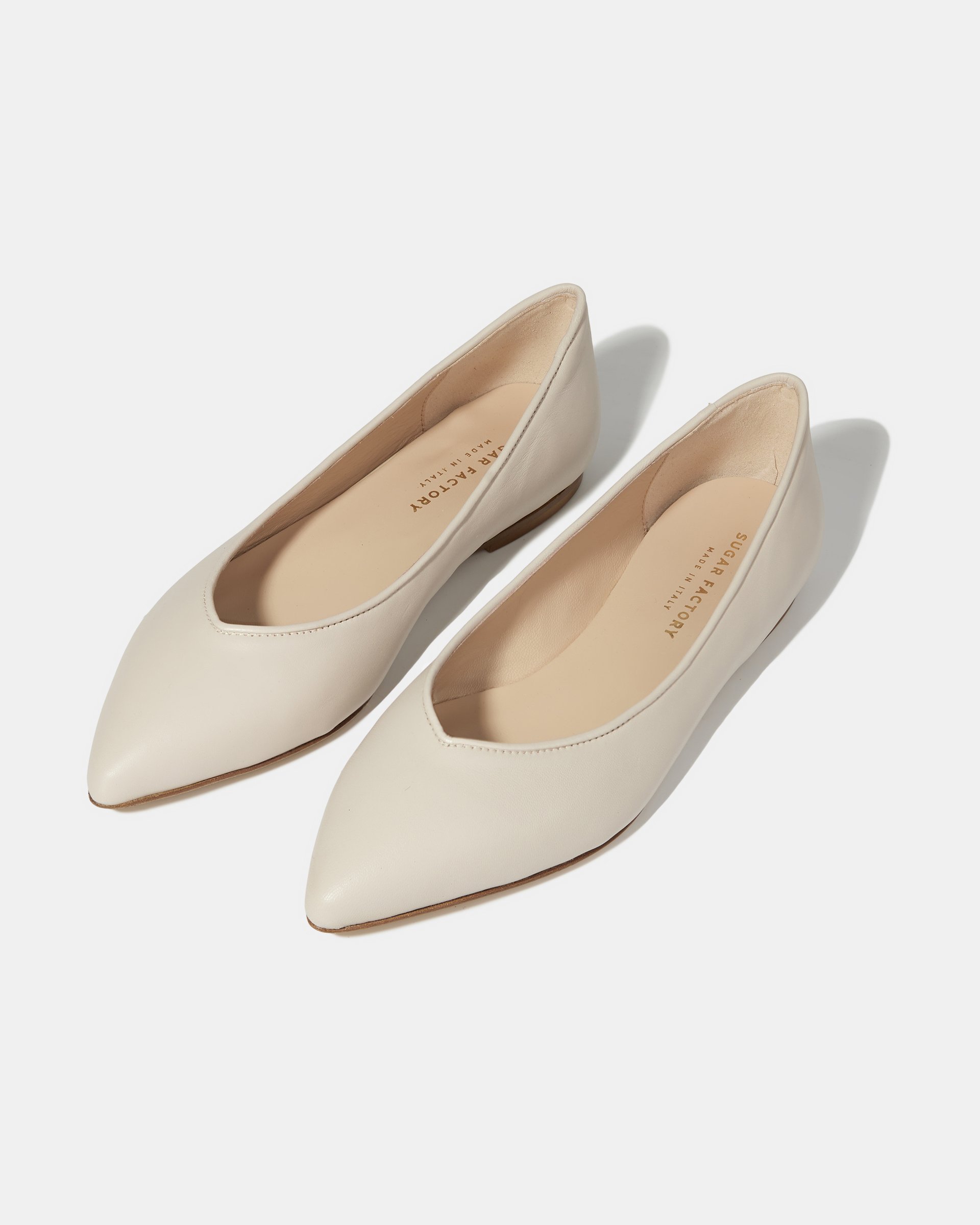 Классические бежевые балетки из натуральной кожи - Image 2 of 4