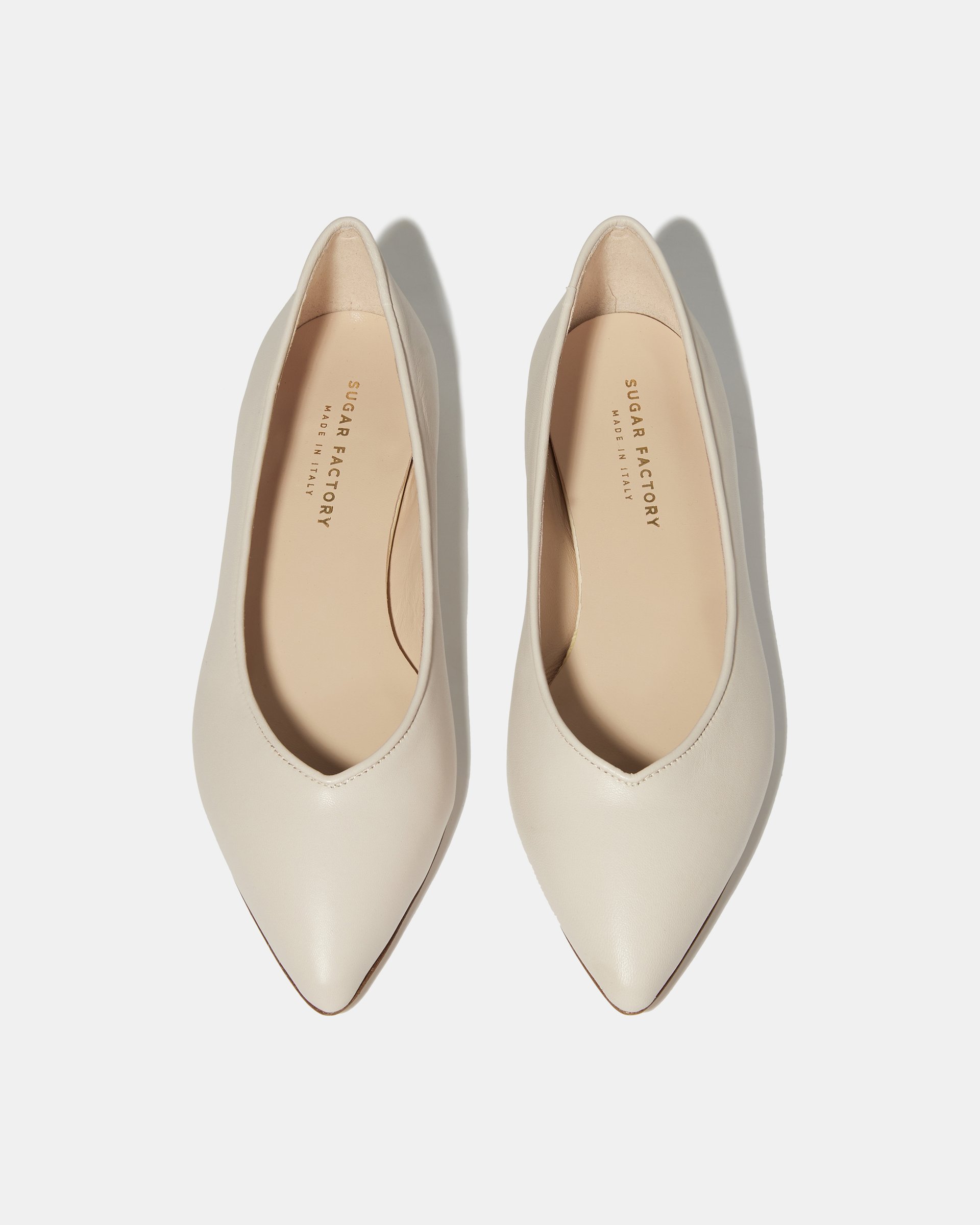 Классические бежевые балетки из натуральной кожи - Image 3 of 4