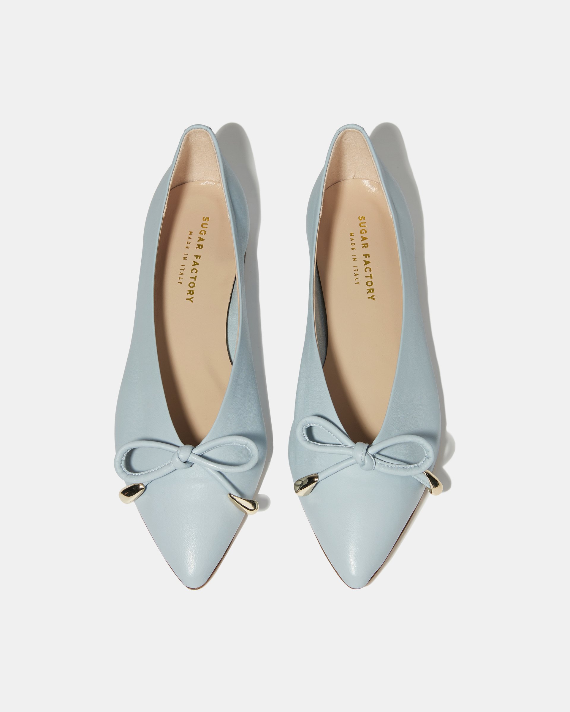 Голубые балетки из натуральной кожи  - Image 4 of 5