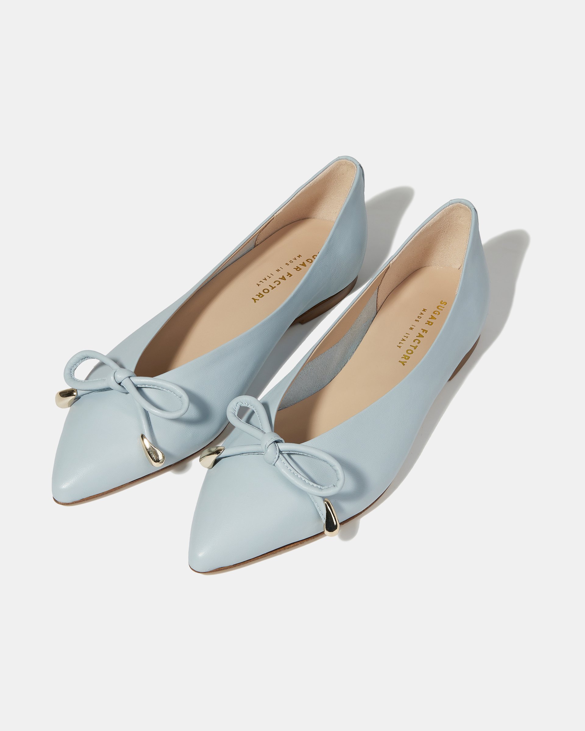 Голубые балетки из натуральной кожи  - Image 3 of 5