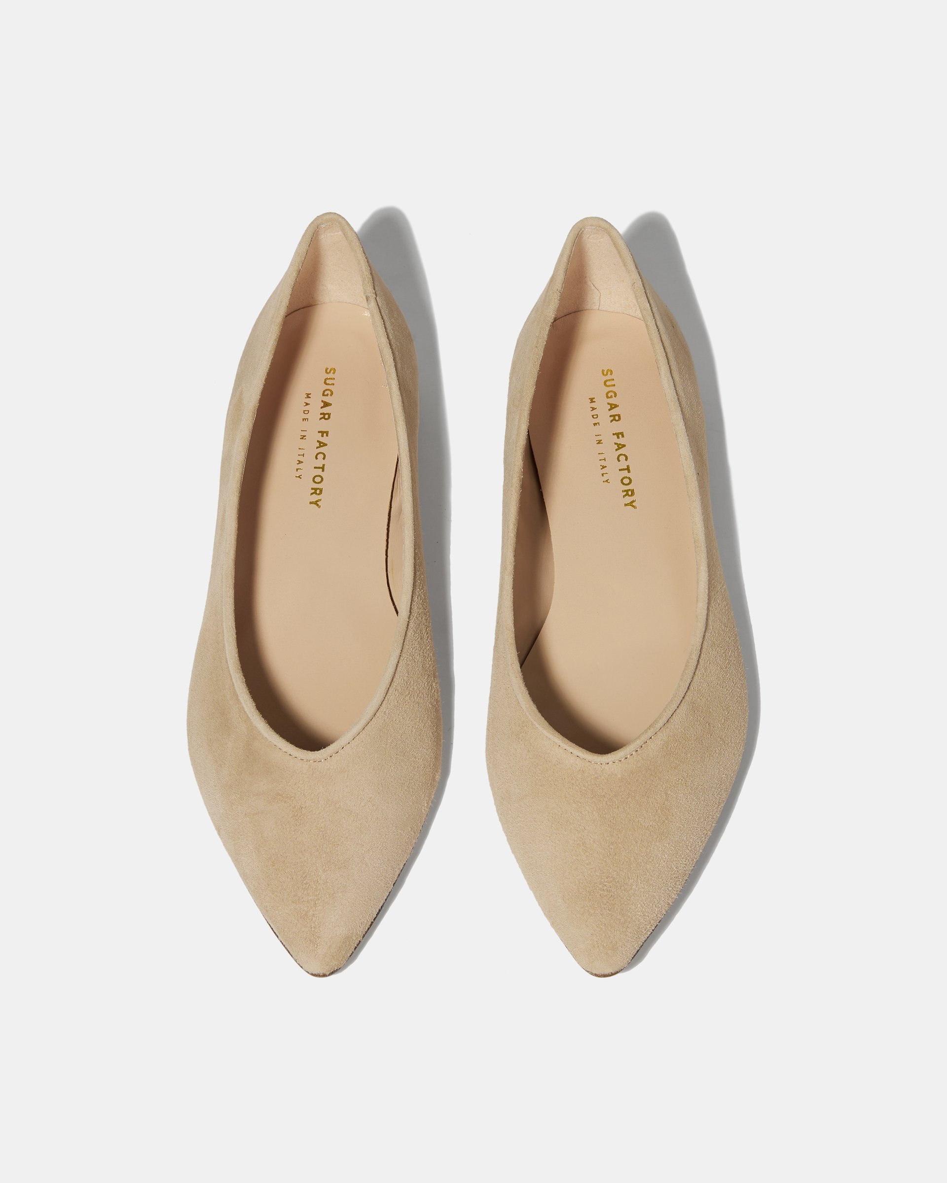 Бежевые замшевые классические балетки - Image 3 of 4