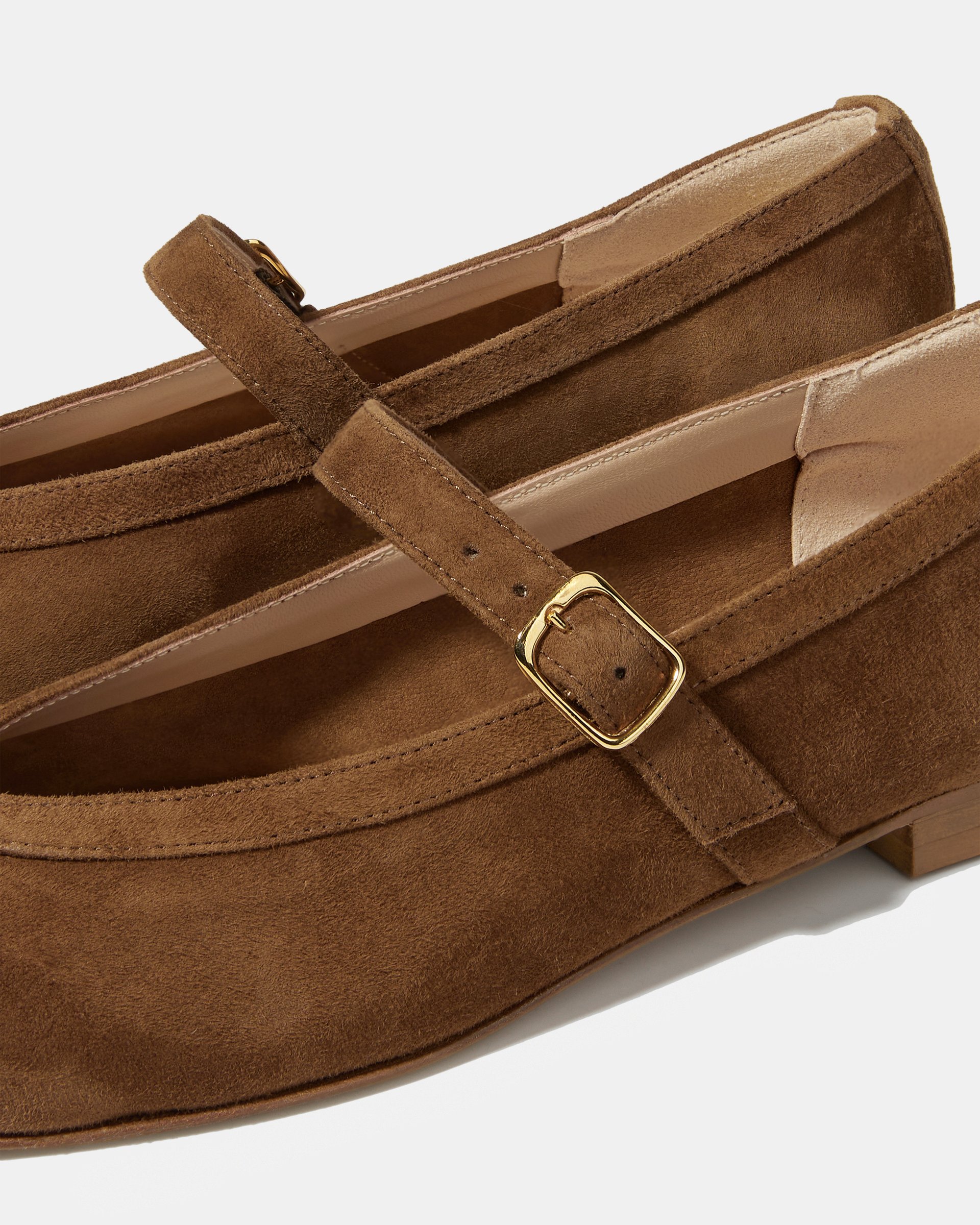 Коричневые замшевые балетки с ремешком-мэри джейн - Image 5 of 5