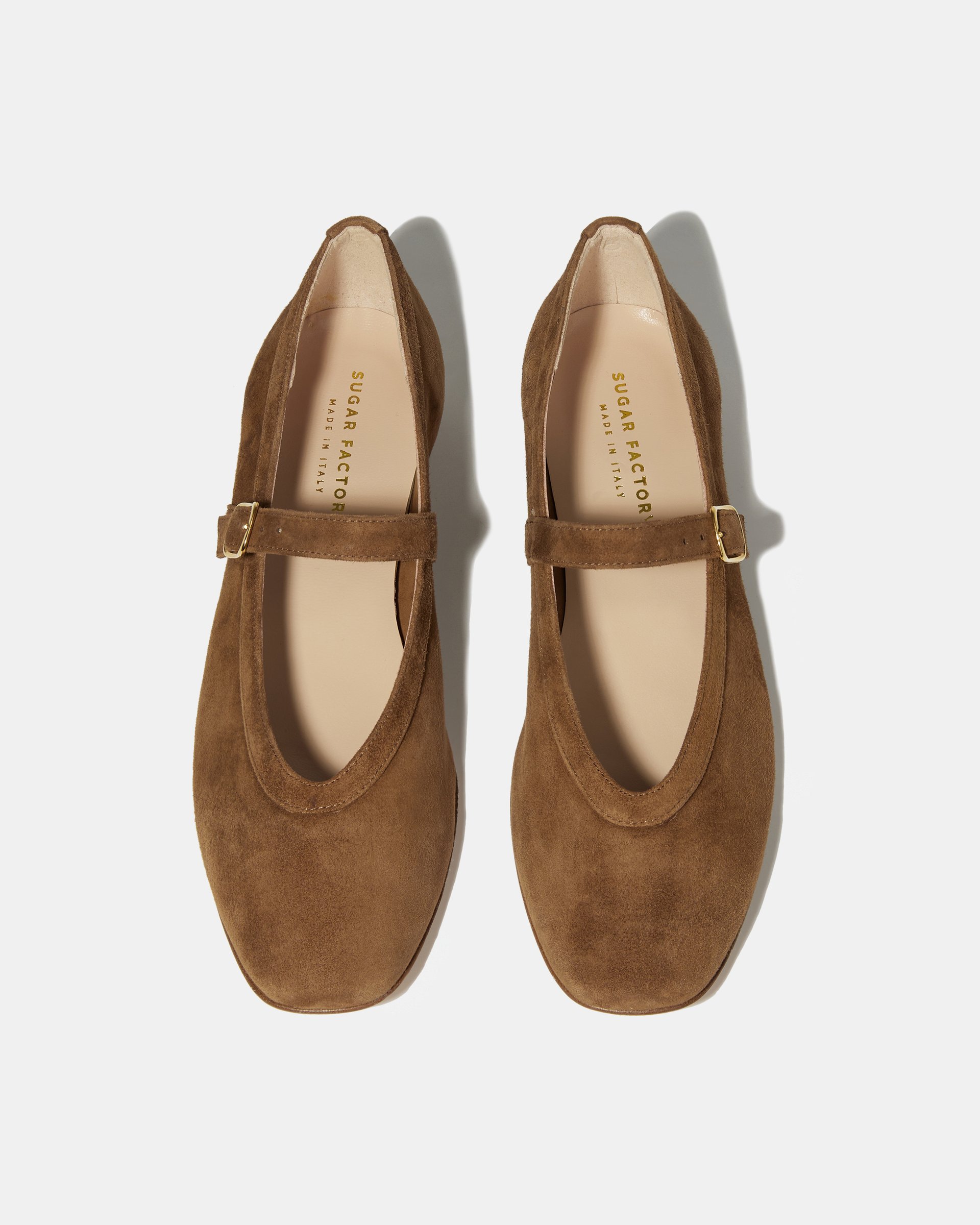 Коричневые замшевые балетки с ремешком-мэри джейн - Image 4 of 5