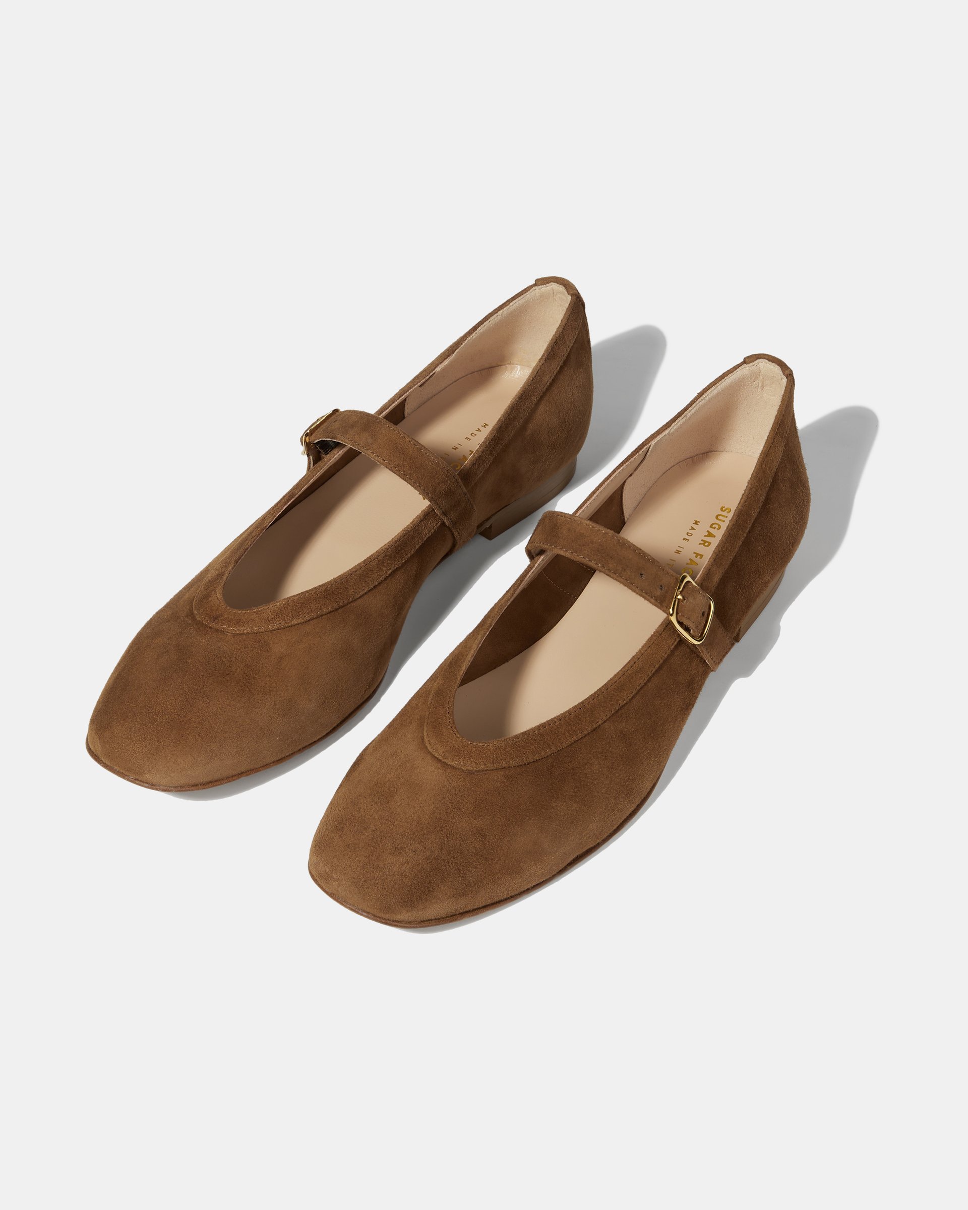 Коричневые замшевые балетки с ремешком-мэри джейн - Image 3 of 5