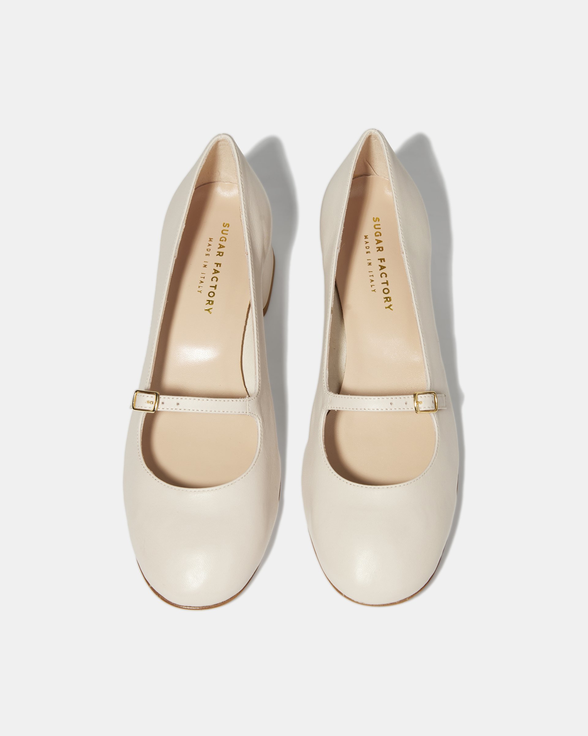 Бежевые туфли-мэри джейн из натуральной кожи - Image 4 of 5