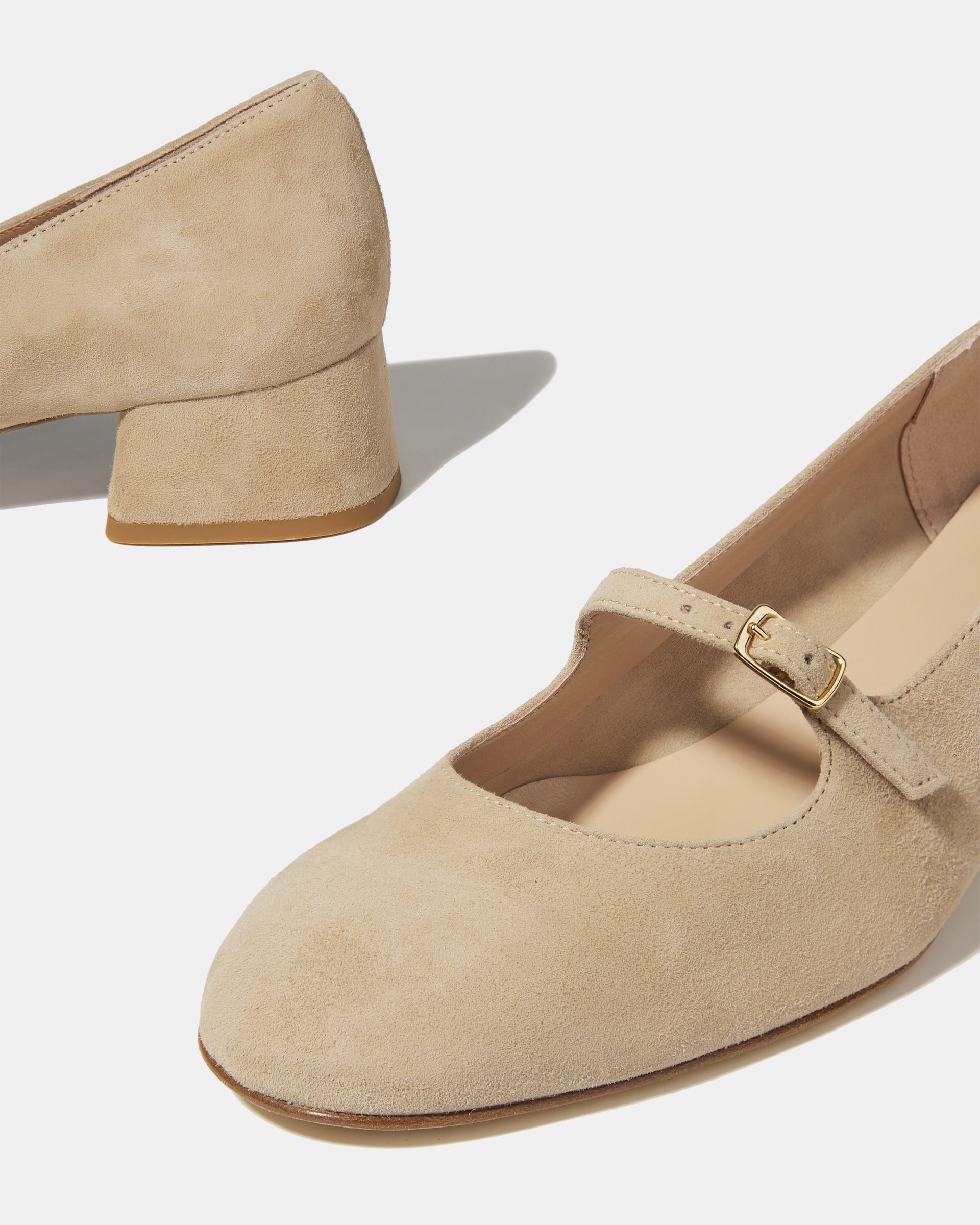 Бежевые замшевые туфли-мери джейн - Image 5 of 5