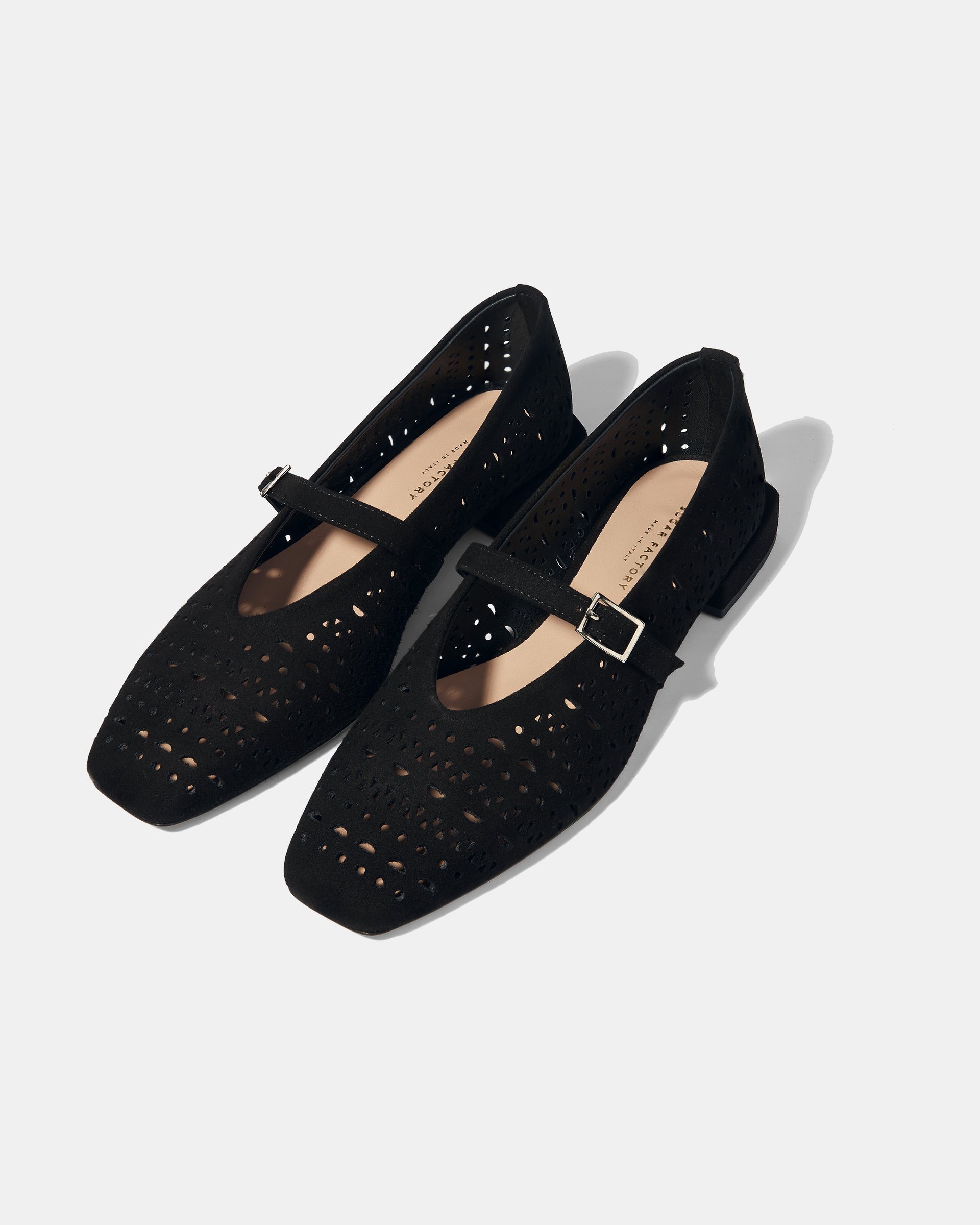 Черные замшевые туфли с перфорацией - Image 3 of 5