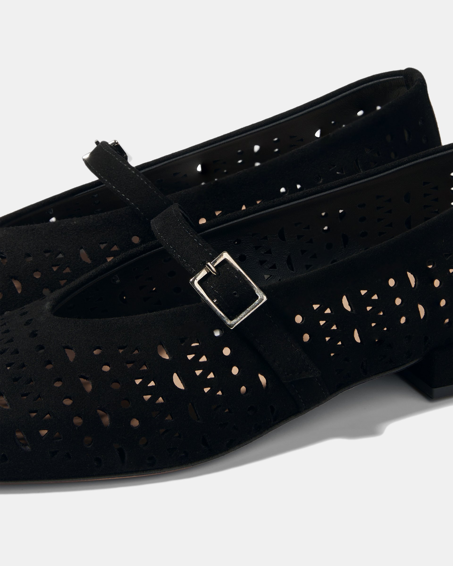 Черные замшевые туфли с перфорацией - Image 5 of 5