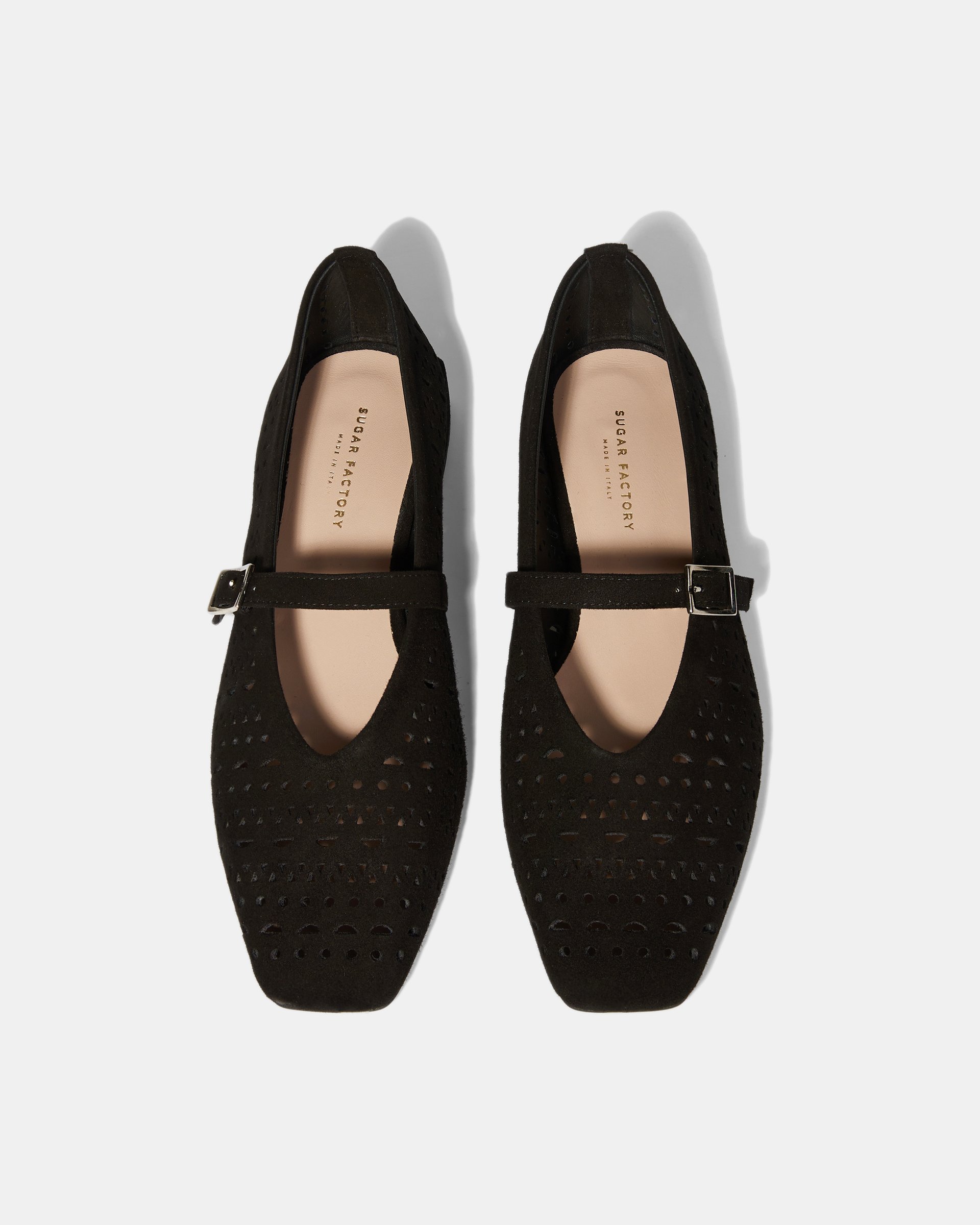 Черные замшевые туфли с перфорацией - Image 4 of 5