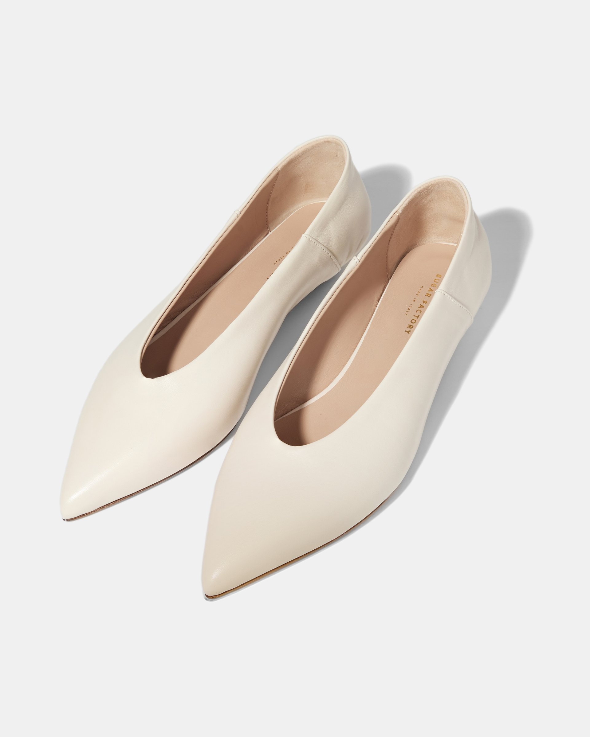 Белые туфли на низком каблуке из натуральной кожи - Image 3 of 5