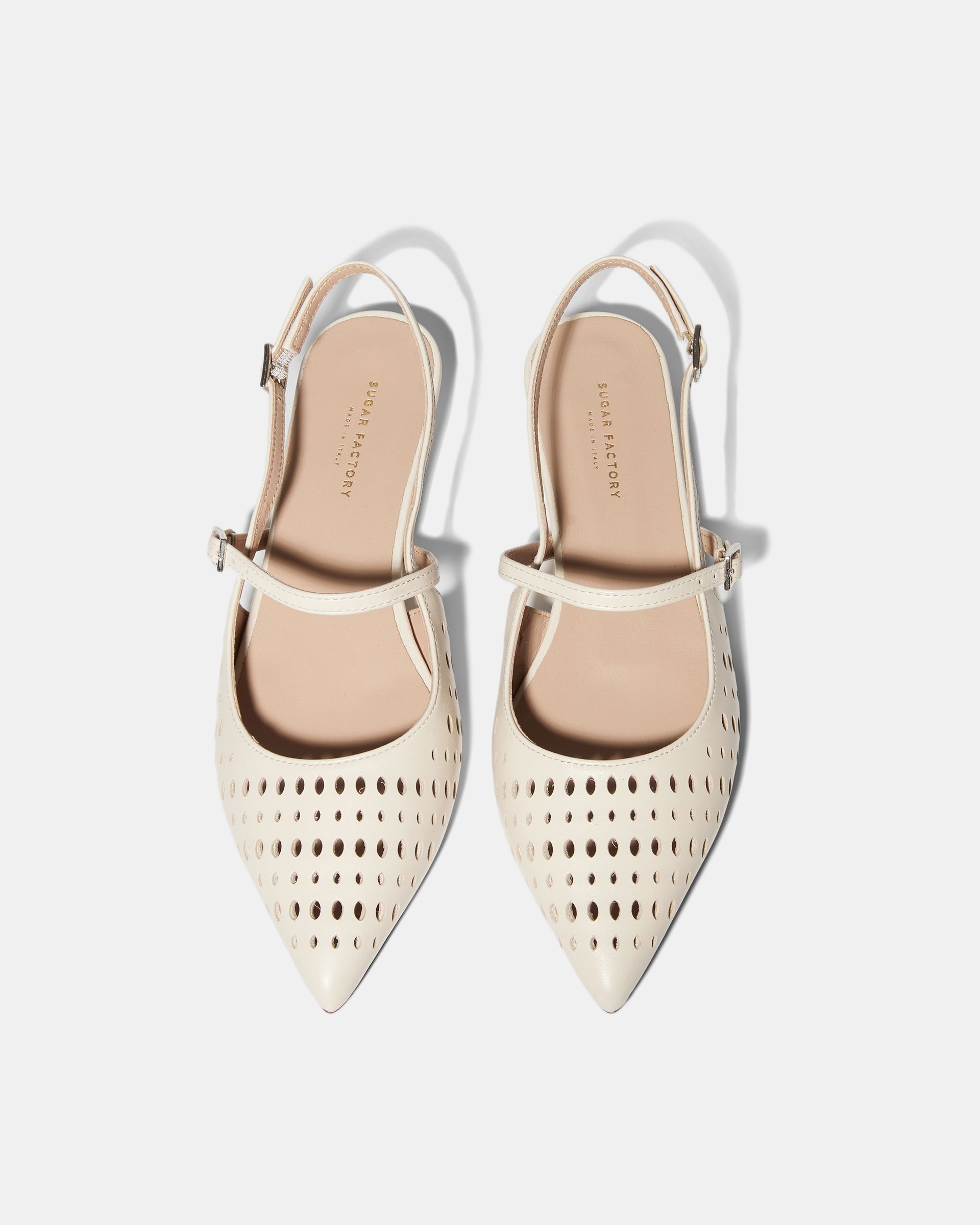 Белые перфорированные туфли-слингбэк  - Image 4 of 5