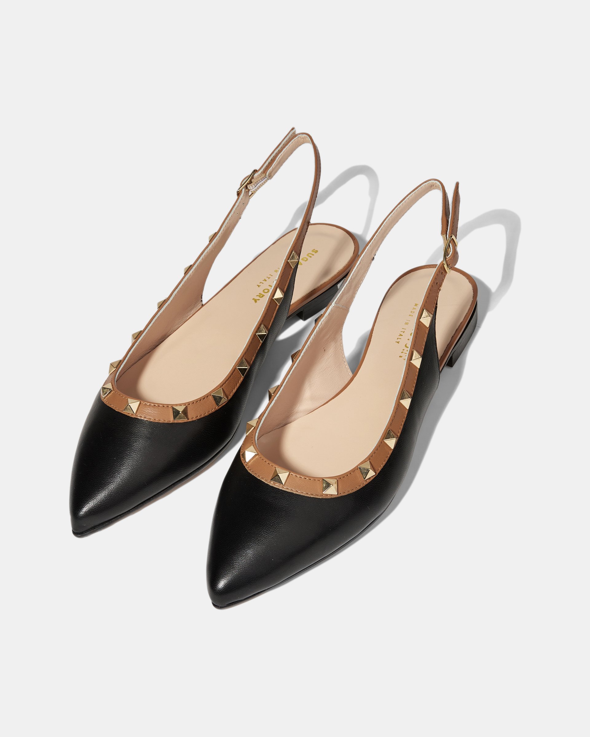 Черные кожаные туфли-слингбэк  - Image 3 of 5