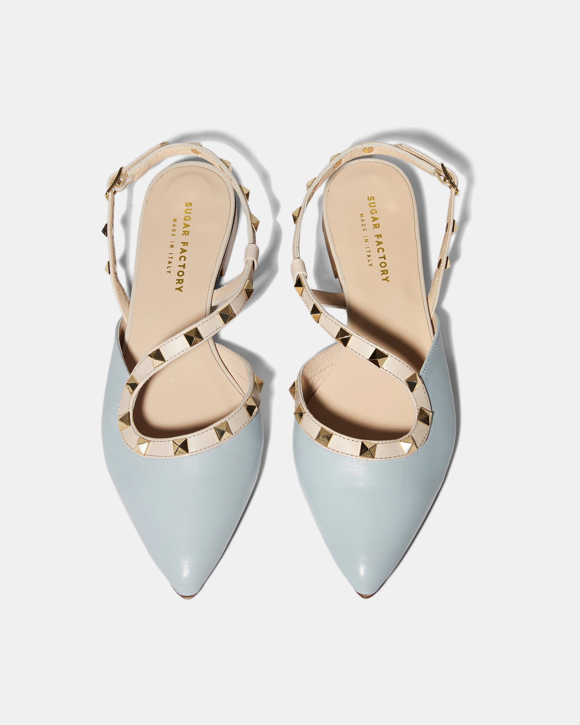 Голубые туфли-слинбы из натуральной кожи  - Image 4 of 5